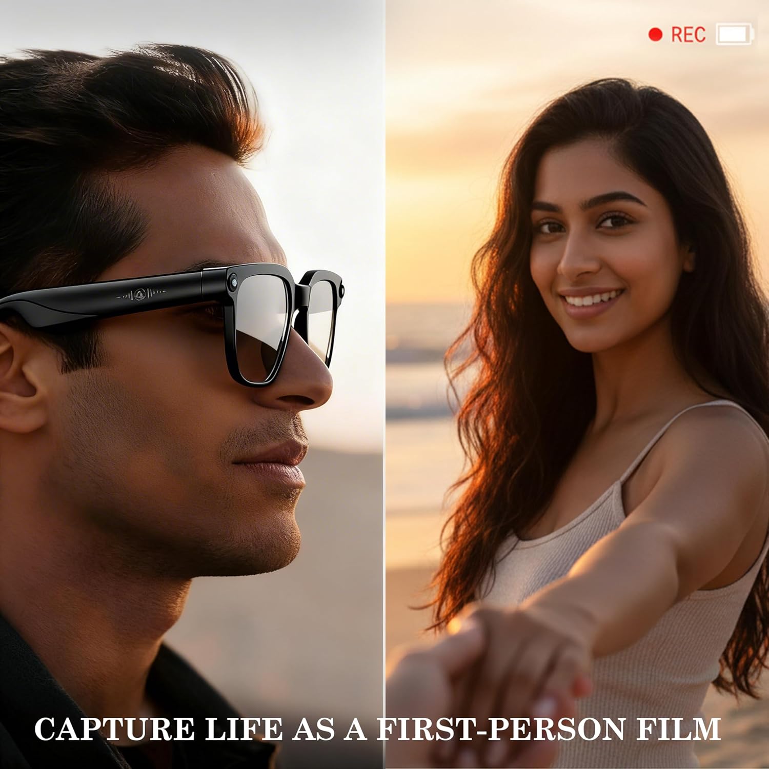 EarlySincere AI Smart Glasses with 4K Camera & ChatGPT, Photochromic Transition Lenses + Extra Blue Light, Real-time Translator & Meeting Minutes, Voice Control Smart Wearable - Image 4