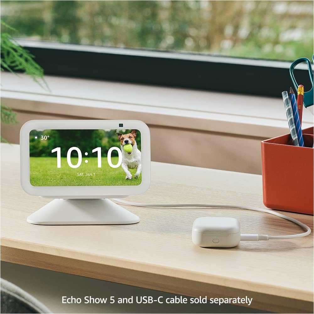 Echo Show 5 (3rd Gen) Adjustable Stand with USB-C Charging Port | Charcoal - Image 4