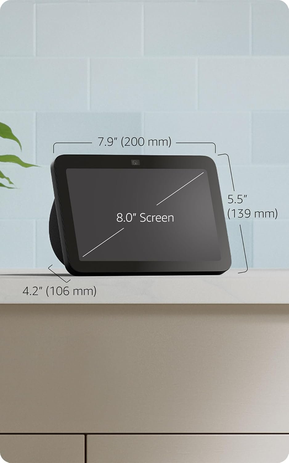 Like-New Amazon Echo Show 8, With Spatial Audio, Smart Home Hub, ideal for open living spaces, Designed for Alexa+, Glacier White - Image 3