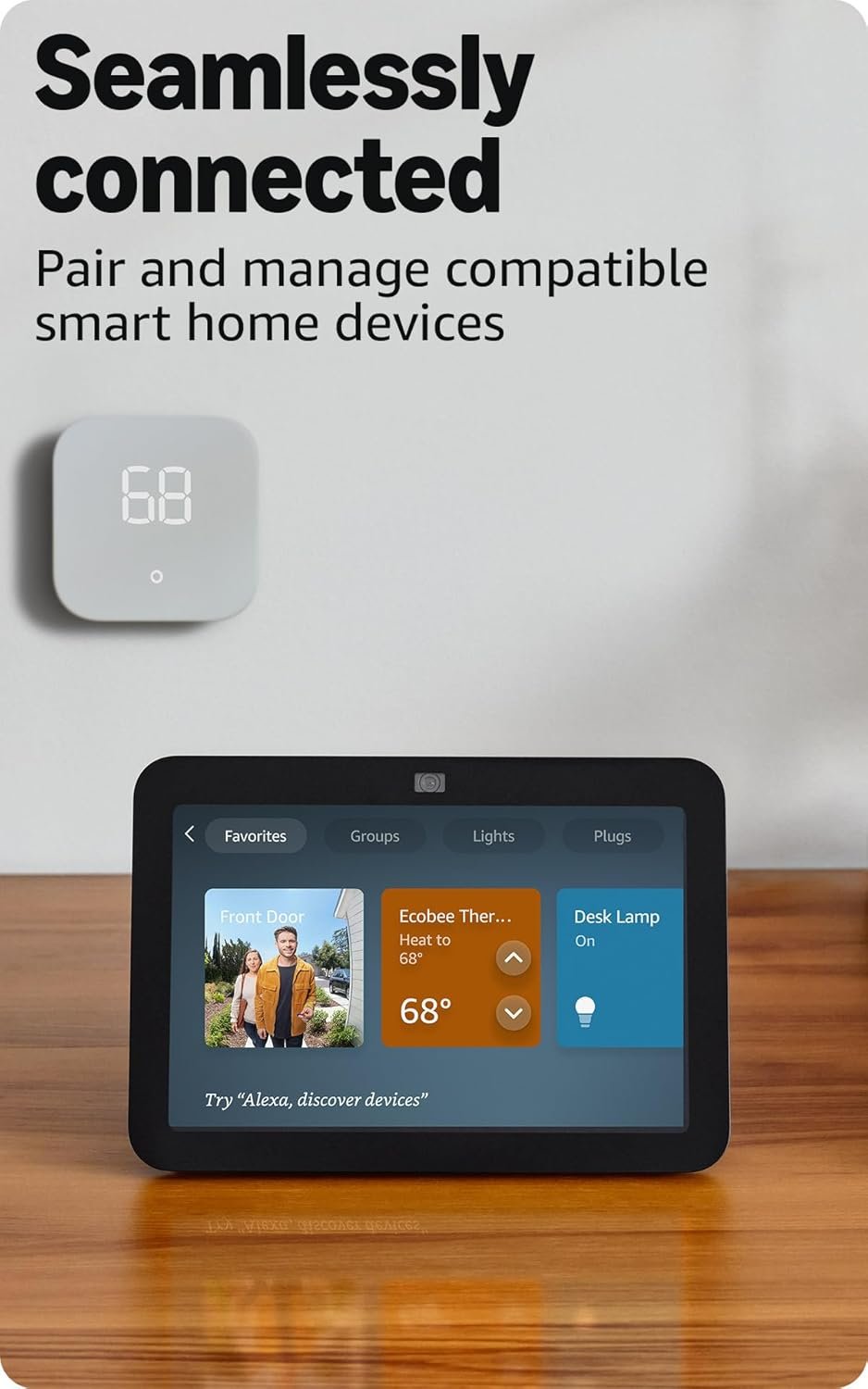 Like-New Amazon Echo Show 8, With Spatial Audio, Smart Home Hub, ideal for open living spaces, Designed for Alexa+, Glacier White - Image 6