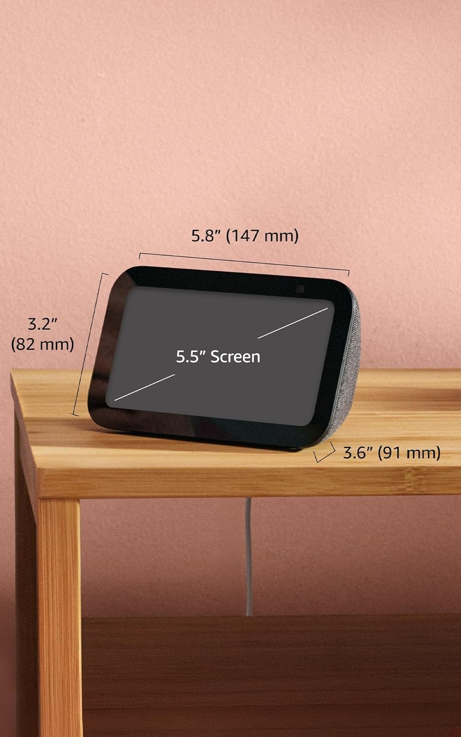 Like-New Amazon Echo Show 5 (newest model), Smart display, Designed for Alexa+, 2x the bass and clearer sound, Charcoal - Image 3