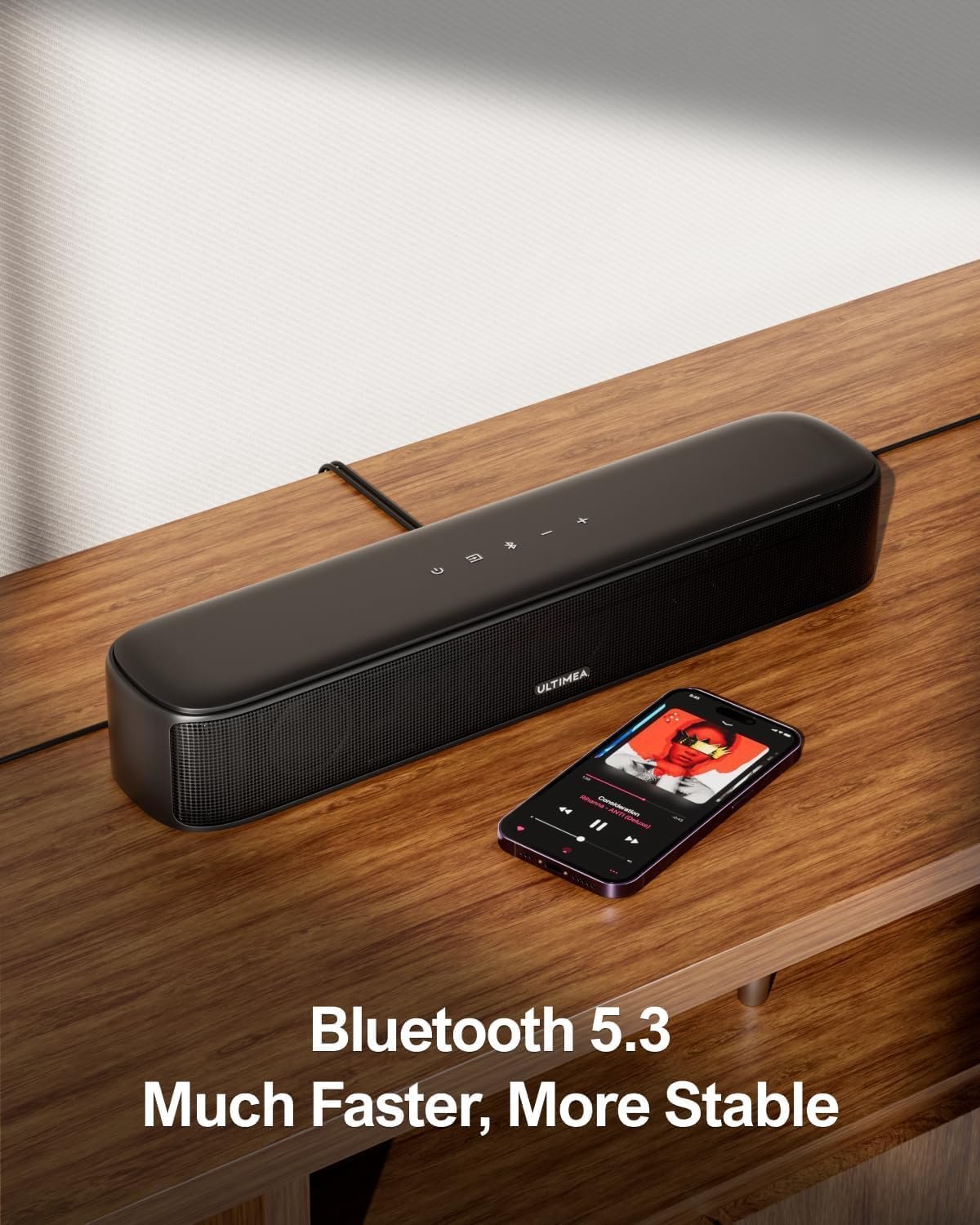 ULTIMEA 7.1ch Sound Bar with Subwoofer, Virtual Surround Sound System for TV, Sound Bar for Smart TV with 4 Surround Speakers, Peak Power 330W, TV Soundbar with App Control, Opt/AUX/BT, Aura A40 - Image 7