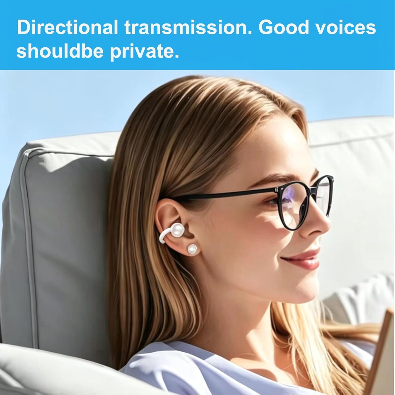 AI Translation Earbuds Real Time, 2026 Upgrade Wireless Bluetooth Translation Earbuds Real Time Language Translator, 164 Languages Wireless Bluetooth Headphone for Business/Learning/Travel (White) - Image 5