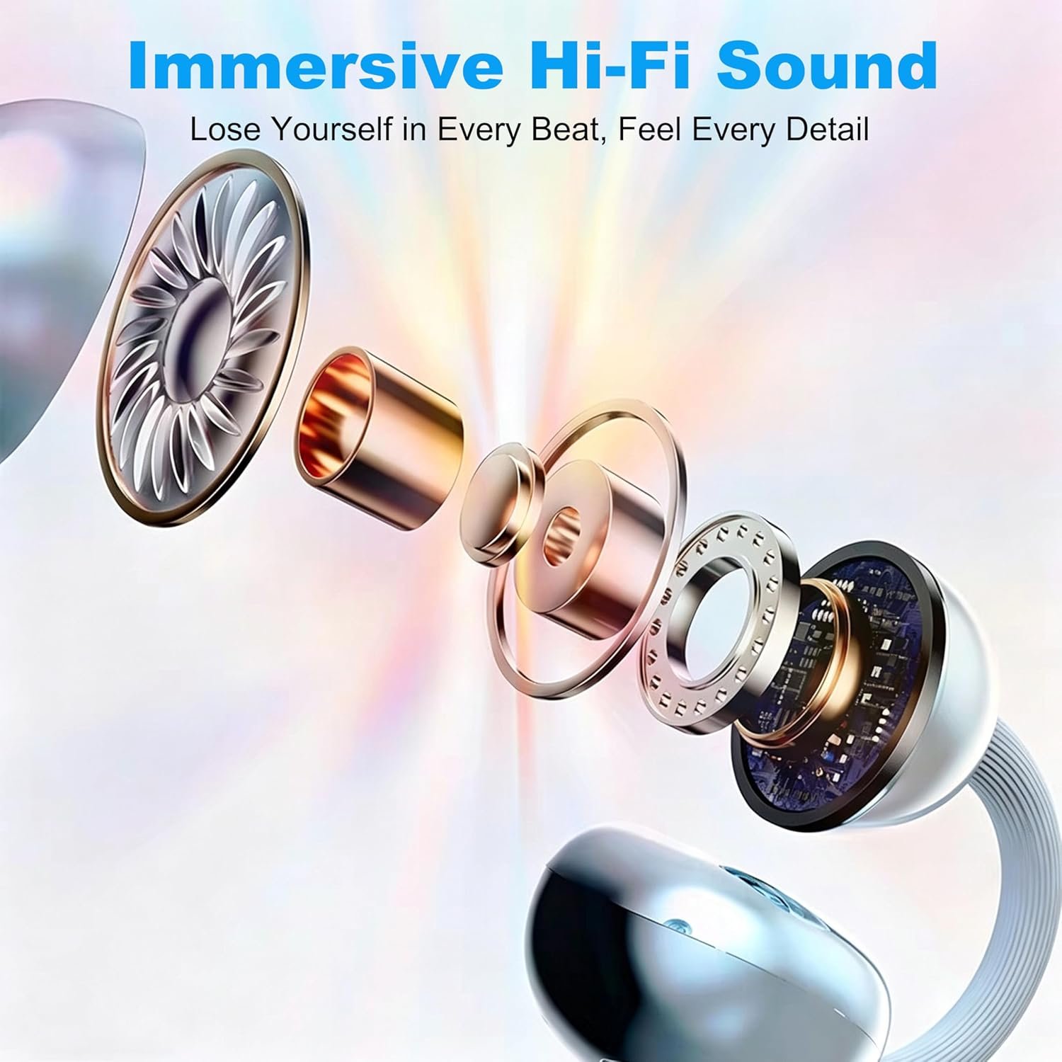 AI Translation Earbuds Real Time, 2026 Upgrade Wireless Bluetooth Translation Earbuds Real Time Language Translator, 164 Languages Wireless Bluetooth Headphone for Business/Learning/Travel (Black) - Image 2