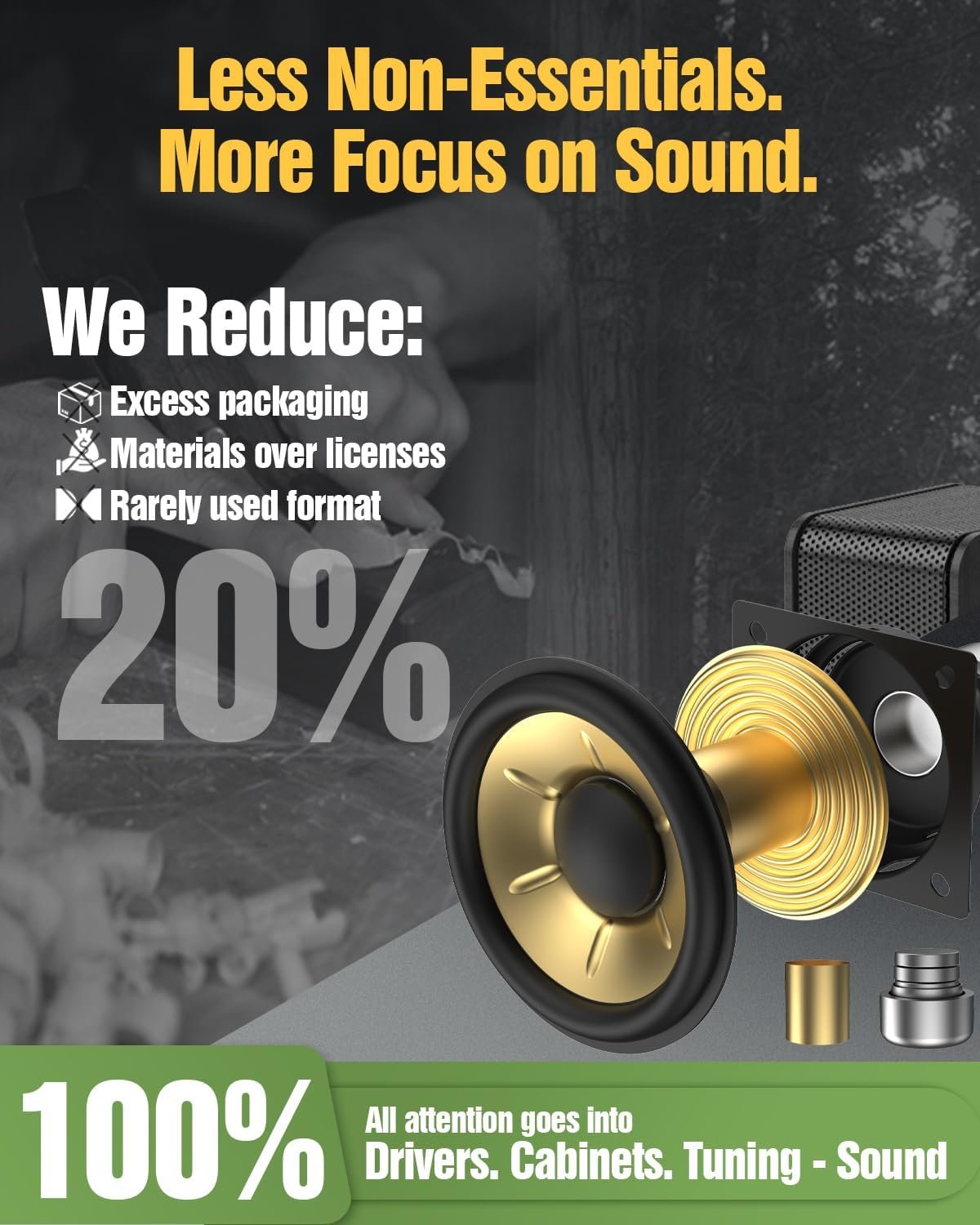 Wooden 5.1.2 Sound Bars, 4 Surround Speakers Wired, Virtual Surround Sound System, Soundbar for Smart TV Speaker w/5.25'' Wired Subwoofer, Home Theater, ARC/Opt/BT/AUX, HiPulse N512 - Image 4