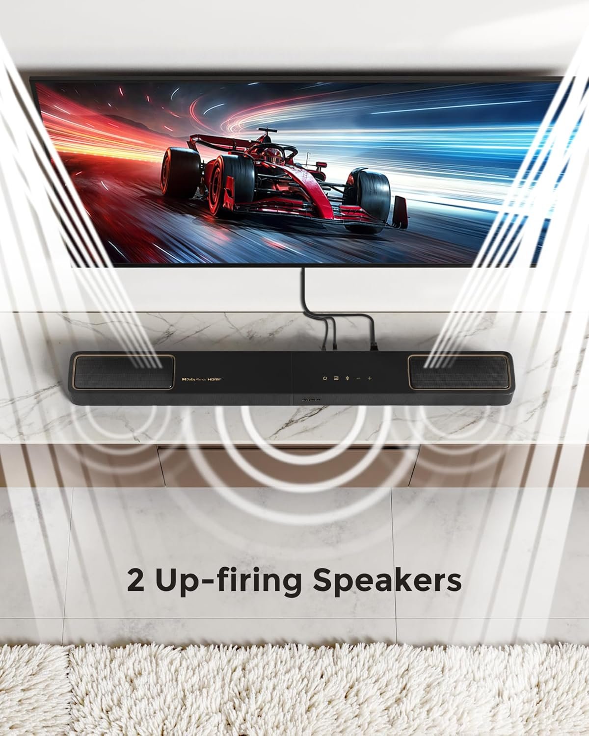 ULTIMEA 5.1.2ch Surround Sound System for TV with Dolby Atmos, Sound Bar for Smart TV with 2 Surround Speakers, Soundbar for Home Theater, Bluetooth® 5.4, HDMI eARC, Skywave F40 (2026 New Model) - Image 5