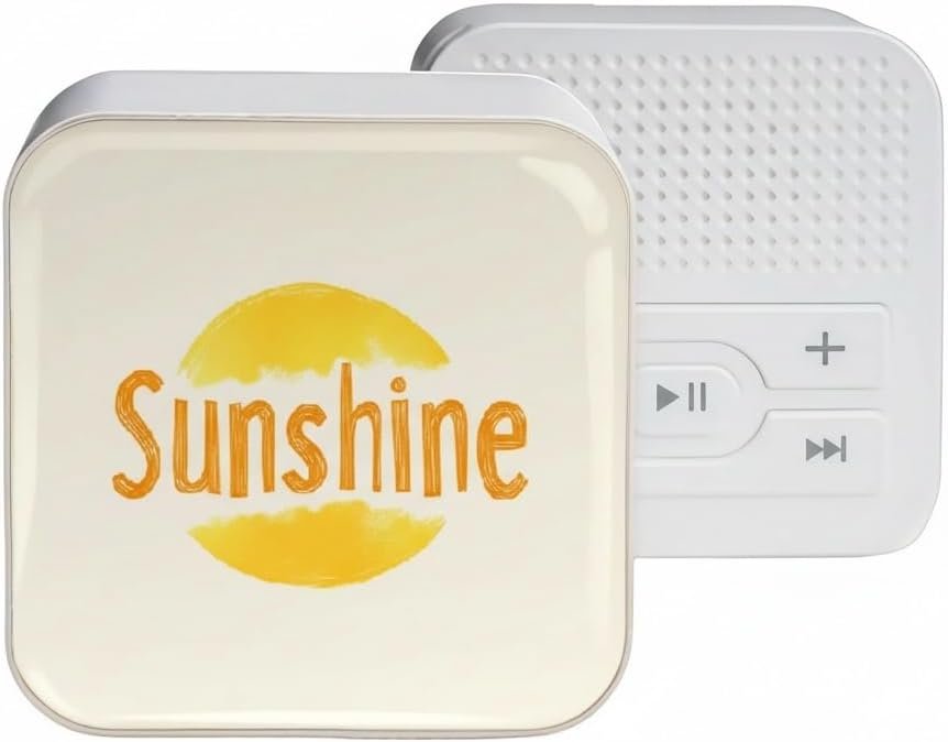 MP3 Player: Portable, Screen-Free, with Wired Headphones & Speaker Play. with 4GB Memory Card (Stores 500+ Songs), HD Resin Panel, Ideal Student Gift. (Sunshine)