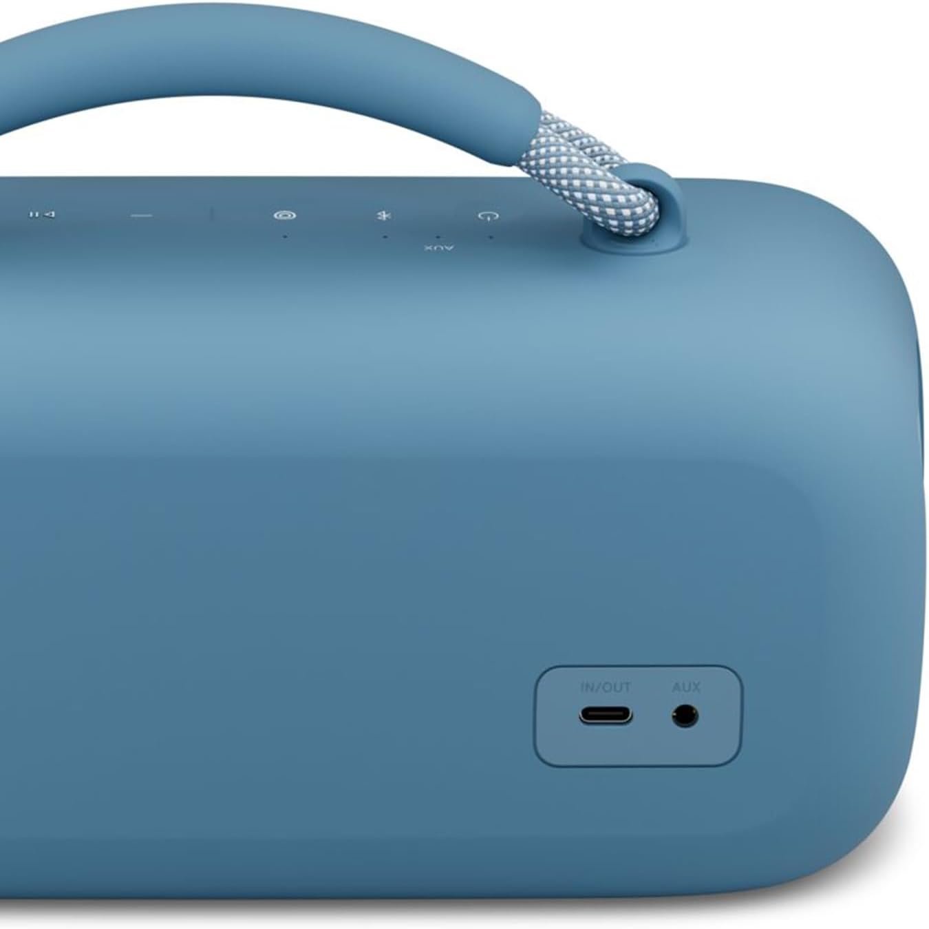 Bose SoundLink Max Bluetooth Speaker - Portable Wireless Party Speaker, IP67 Waterproof, Rope Handle, Up to 20 Hours of Playtime, USB-C, Built-in 3.5mm AUX Input, Blue Dusk - Image 5