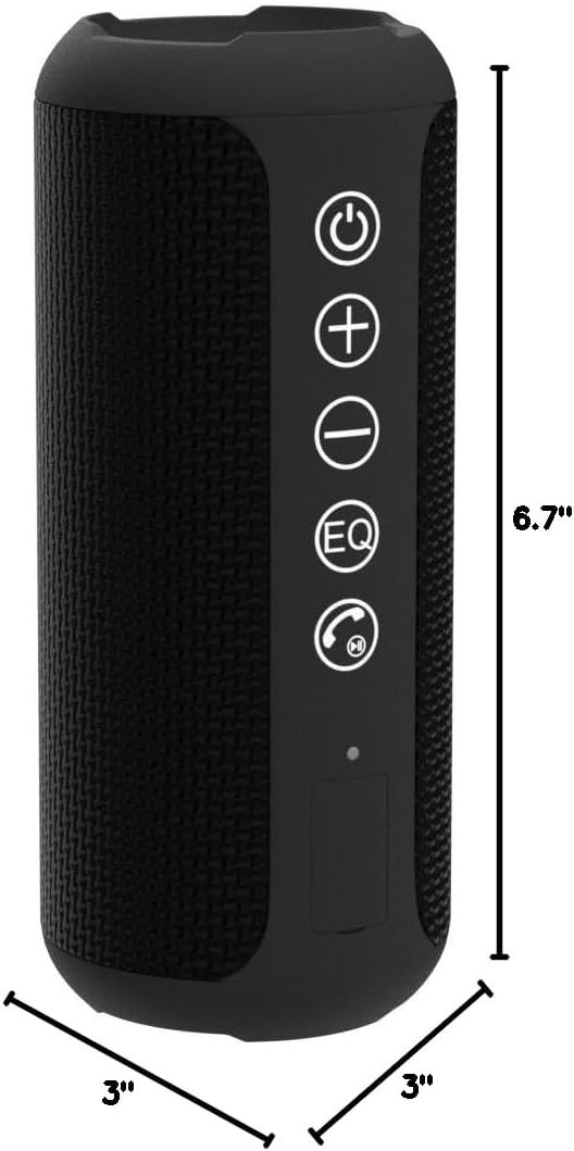 Ortizan Portable Bluetooth Speaker (1nd Gen), IPX7 Waterproof, Wireless, Big Sound and Deep Bass, TWS Pairing, 30Hrs of Playtime, for Home/Party/Outdoor/Beach, Birthday Gifts for Men Women - Black - Image 10
