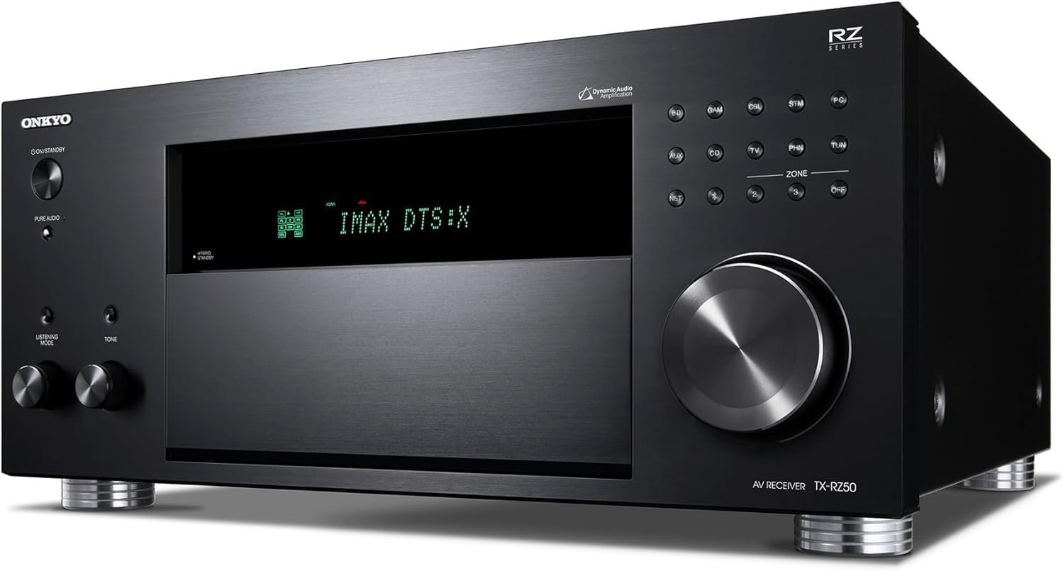 Onkyo TX-RZ50 9.2-Channel 8K/4K Network AV Receiver, 250W Per Channel at 6 Ohms + H&A Speaker Connector Banana Plugs, 12 Pairs - Image 8