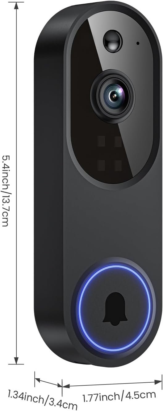 1080p Wireless Cameras & Monitor Video Doorbell Camera for Home Security, Pet dog Monitor, Cloud Storage, AI Human Detection, Night Vision, Two Way Audio, Indoor Outdoor Surveillance, 2.4G Wi-Fi Only - Image 7