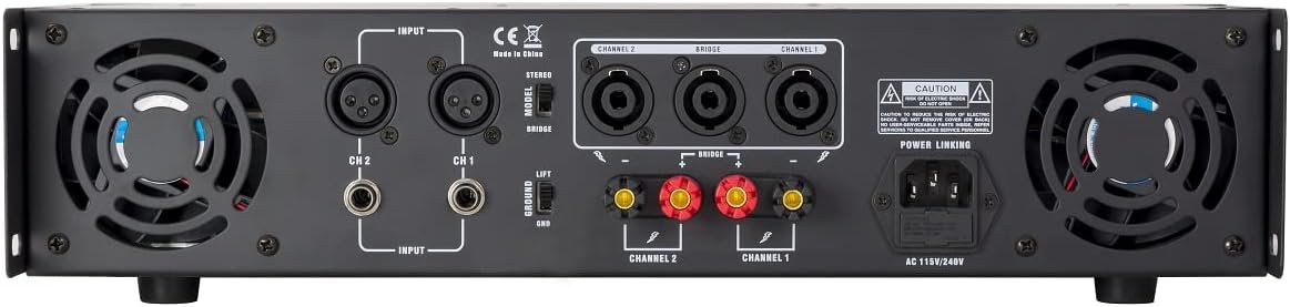 Gemini Professional 5000W 2-Channel Power Amplifier – High-Powered DJ & PA Audio Amp with XLR/RCA Inputs, Bridge Mode, Built-in Protection & Cooling for Live Sound & Installations (XGA-5000) - Image 4