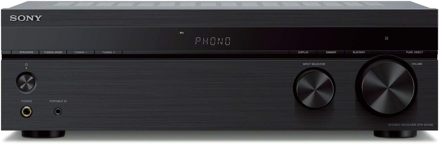 Sony STRDH190 2-ch Stereo Receiver with Phono Inputs and Bluetooth Bundle with 100ft of Speaker Wire and 5 Pairs of Banana Plugs (3 Items) - Image 2