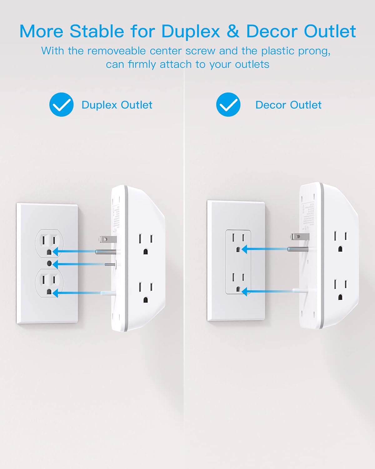 Outlet Extender with Night Light, HANYCONY Multi Plug Outlet, USB Wall Charger Surge Protector 4 USB Ports(1 USB C), Power Strip Electrical Outlet Splitter Expander for Home Office Dorm Room, ETL - Image 5
