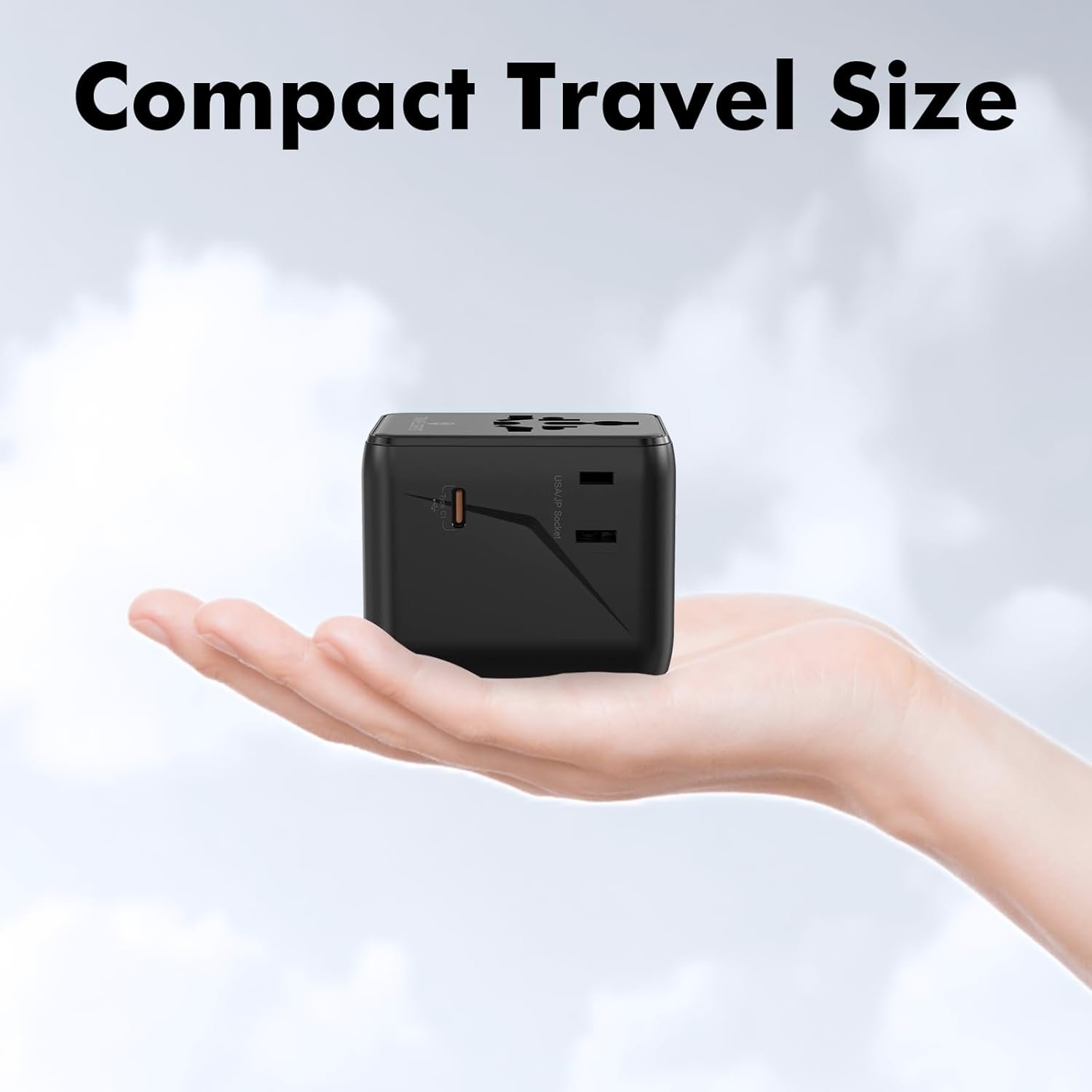 TRAVEL DEPOT 7 in 1 Travel Adapter Worldwide w/GaN 45W, 2 USB-A (15W), 3 USB-C (45W), 2 AC Outlets, Safety Certified International Plug Adapter for Universal Laptop, Phone, Camera for US, EU, UK, AU - Image 5