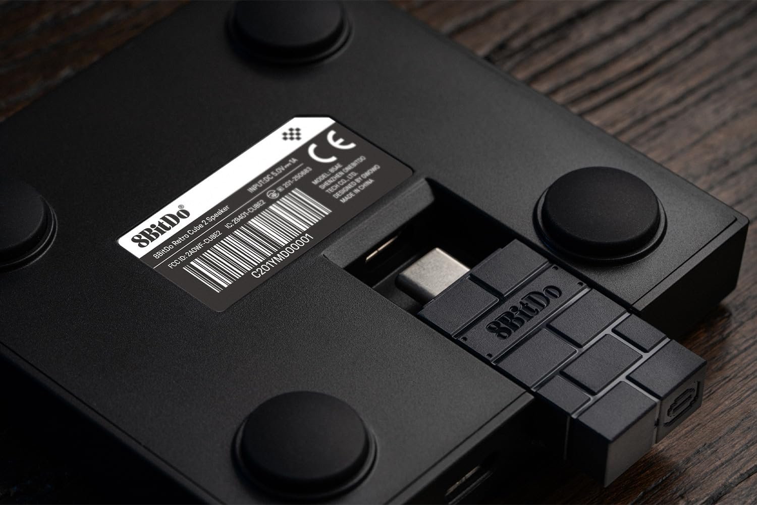 8BitDo Retro Cube 2 Speaker, Portable Bluetooth Speaker with Stereo Sound, Wireless Charging Dock, Bluetooth 5.3/2.4G/Wired USB Connections - N Edition - Image 9