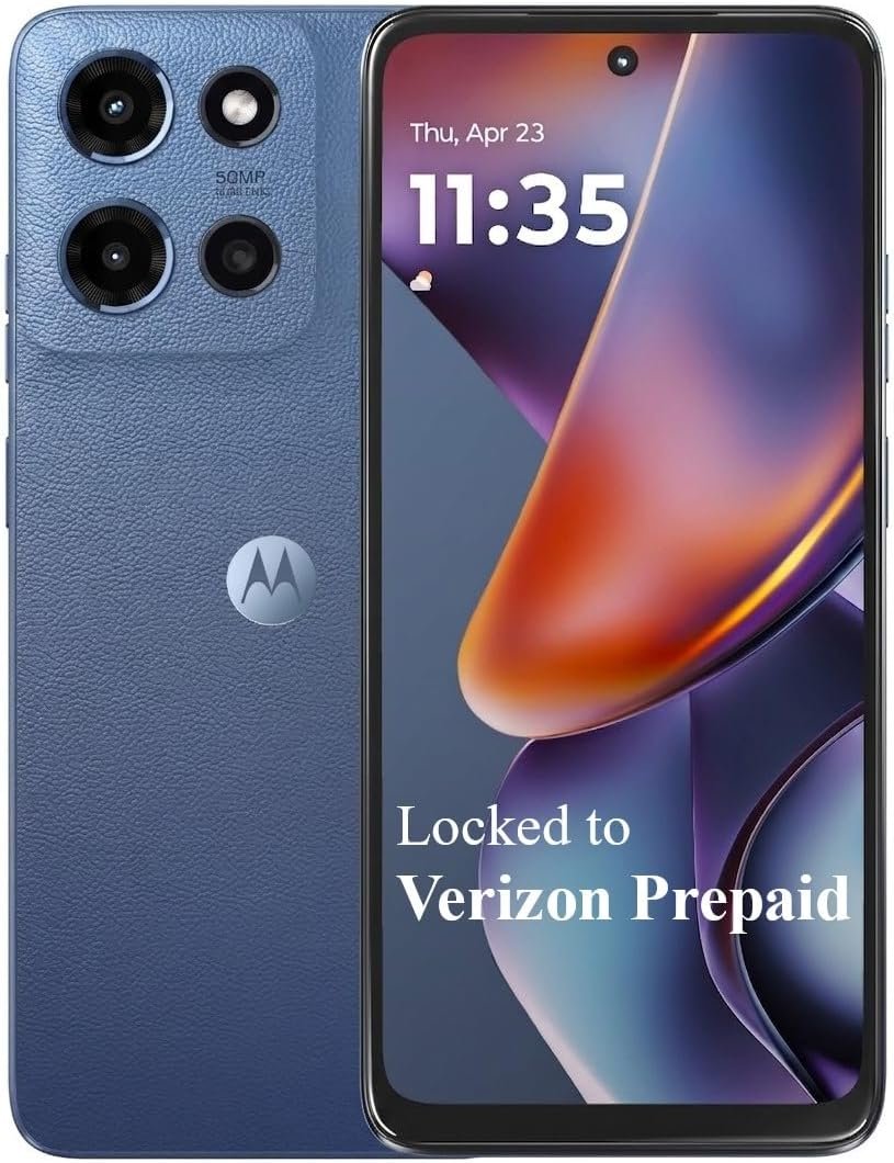Verizon Prepaid Motorola Moto G 2025, 64GB, 5G, 50MP Camera System, 6.7" 120Hz Display, 5000mAh Battery - Locked to Verizon Prepaid - Blue