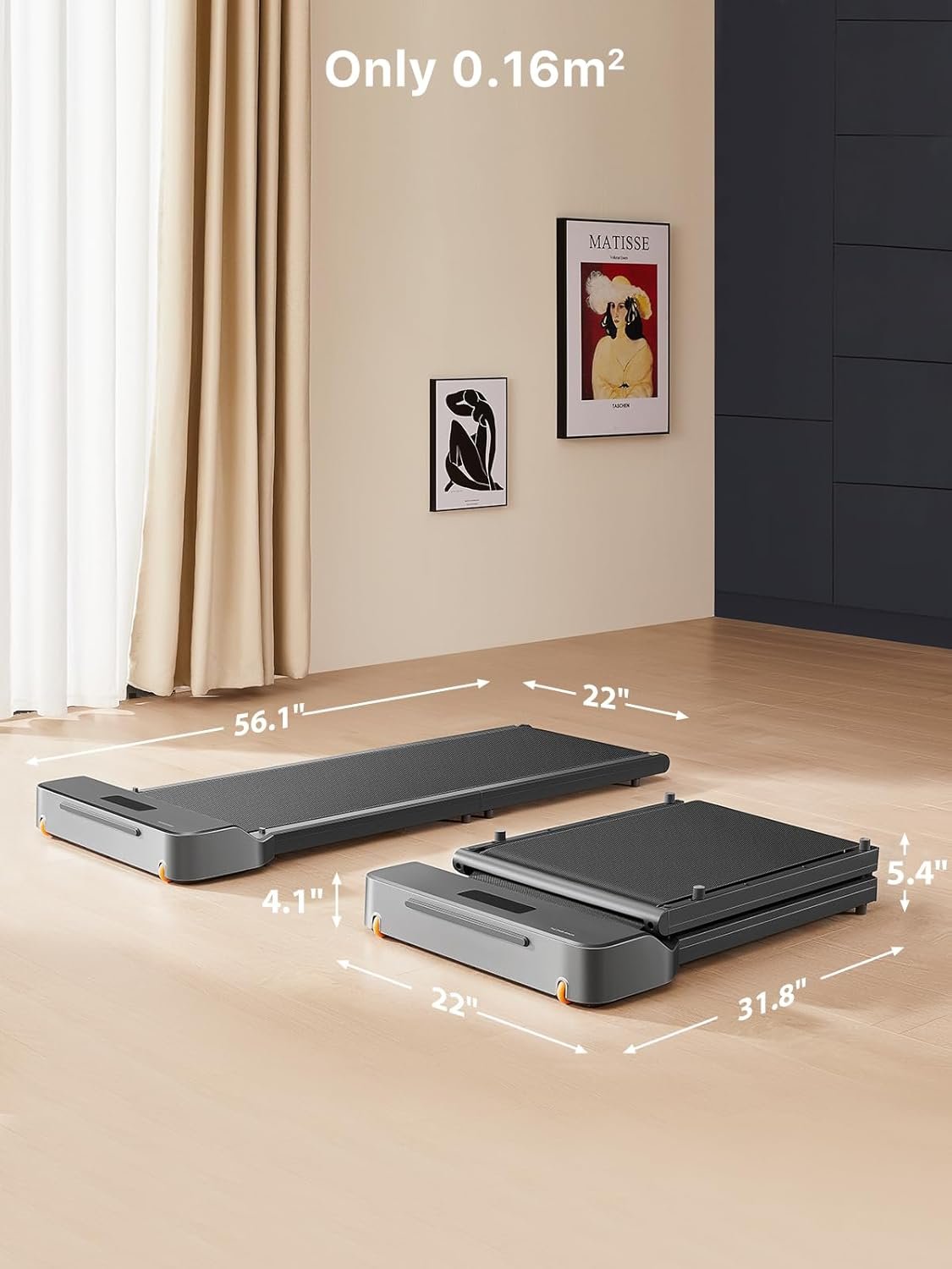 WALKINGPAD Foldable Walking Pad for Home Office, Under Desk Treadmill with Adaptive Speed Control, Compact Design for Small Spaces, No Assembly Needed - Image 6