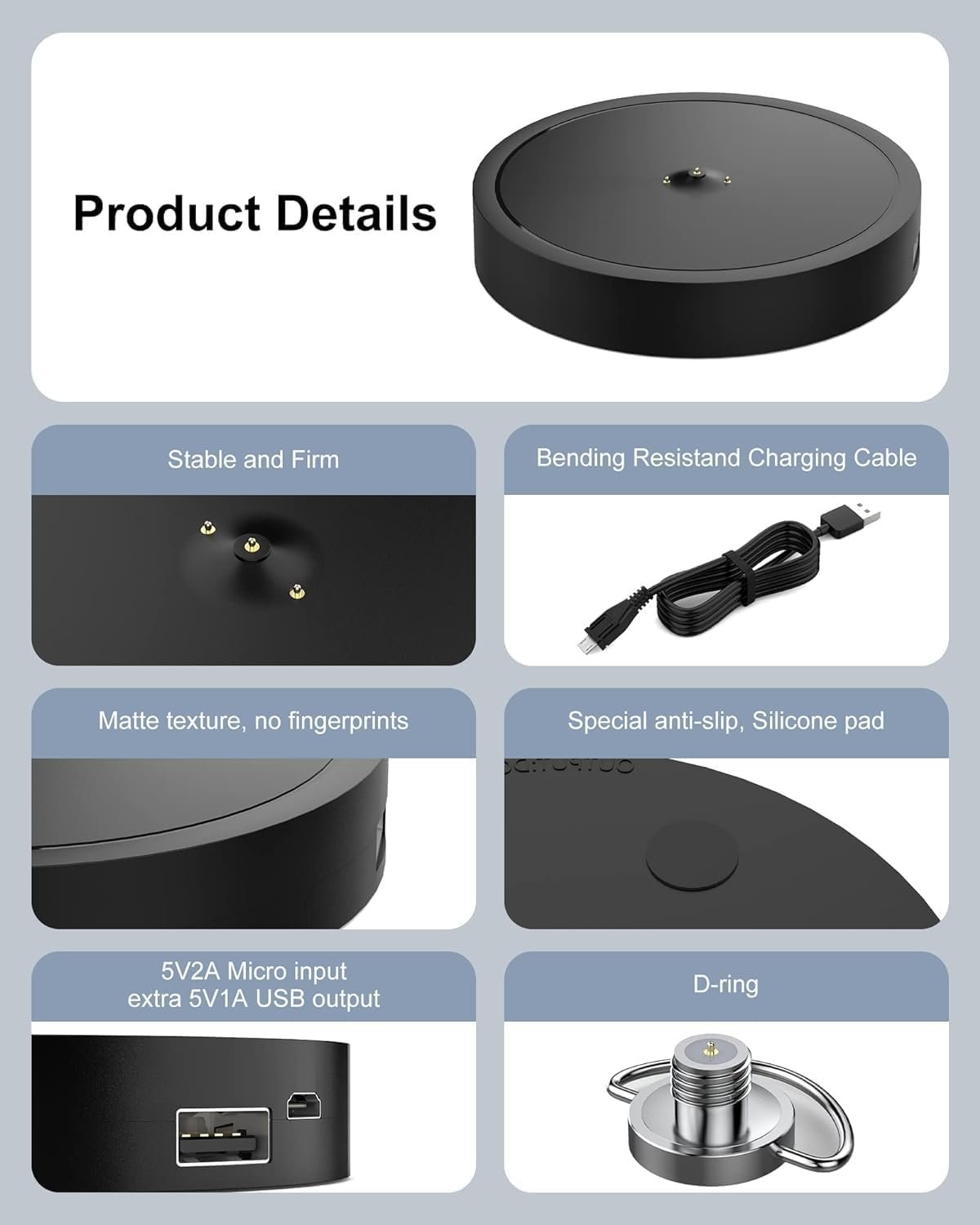 Charging Dock Compatible with Ultimate Ears Boom 3, MEGABOOM 3, Blast & MEGABLAST Portable Waterproof Speaker. (Black) - Image 5