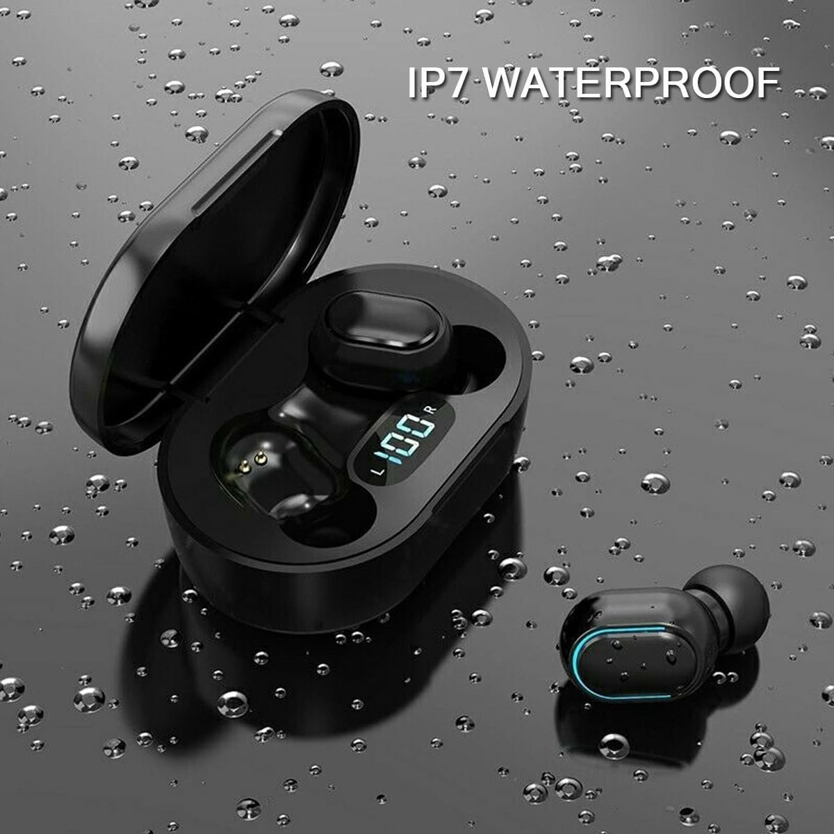 Wireless Earbuds, Bluetooth 5.3 Headphones HiFi Deep Bass with Mic ,120H Playtime LED Display ,IPX7 Waterproof Button Control True Wireless Earphones,One-Step Pairing,In-Ear Noise Reduction Headset - Image 6