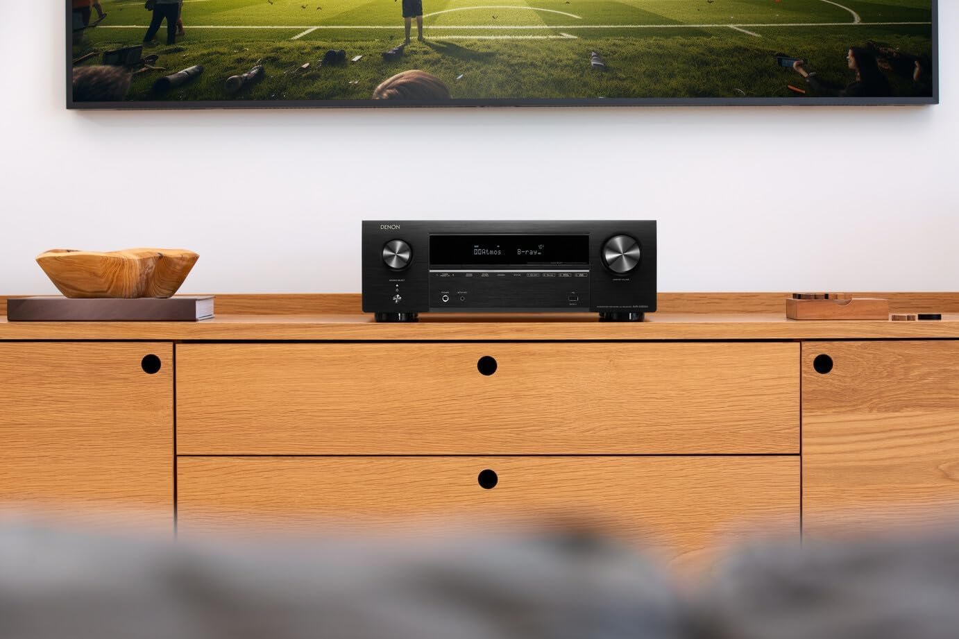 Denon AVR-X1800H 7.2 Channel AV Stereo Receiver - 80W/Channel, Wireless Streaming via Built-in HEOS, WiFi, & Bluetooth, Supports Dolby Vision, HDR10+, Dynamic HDR, & Home Automation Systems - Image 5