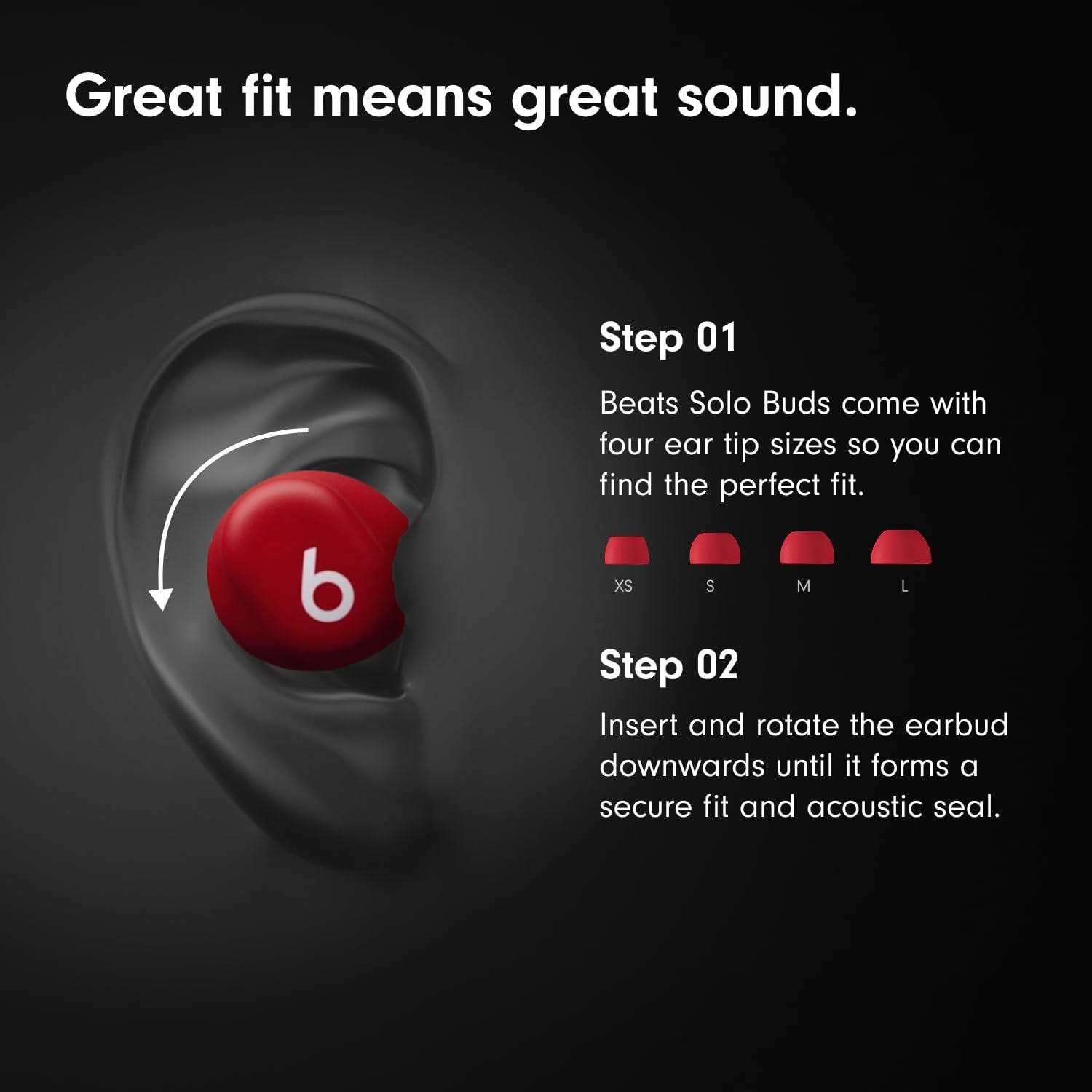 Beats Solo Buds - Wireless Bluetooth Earbuds | 18 Hours of Battery Life | Apple & Android Compatibility | Built-in Microphone - Matte Black - Image 2