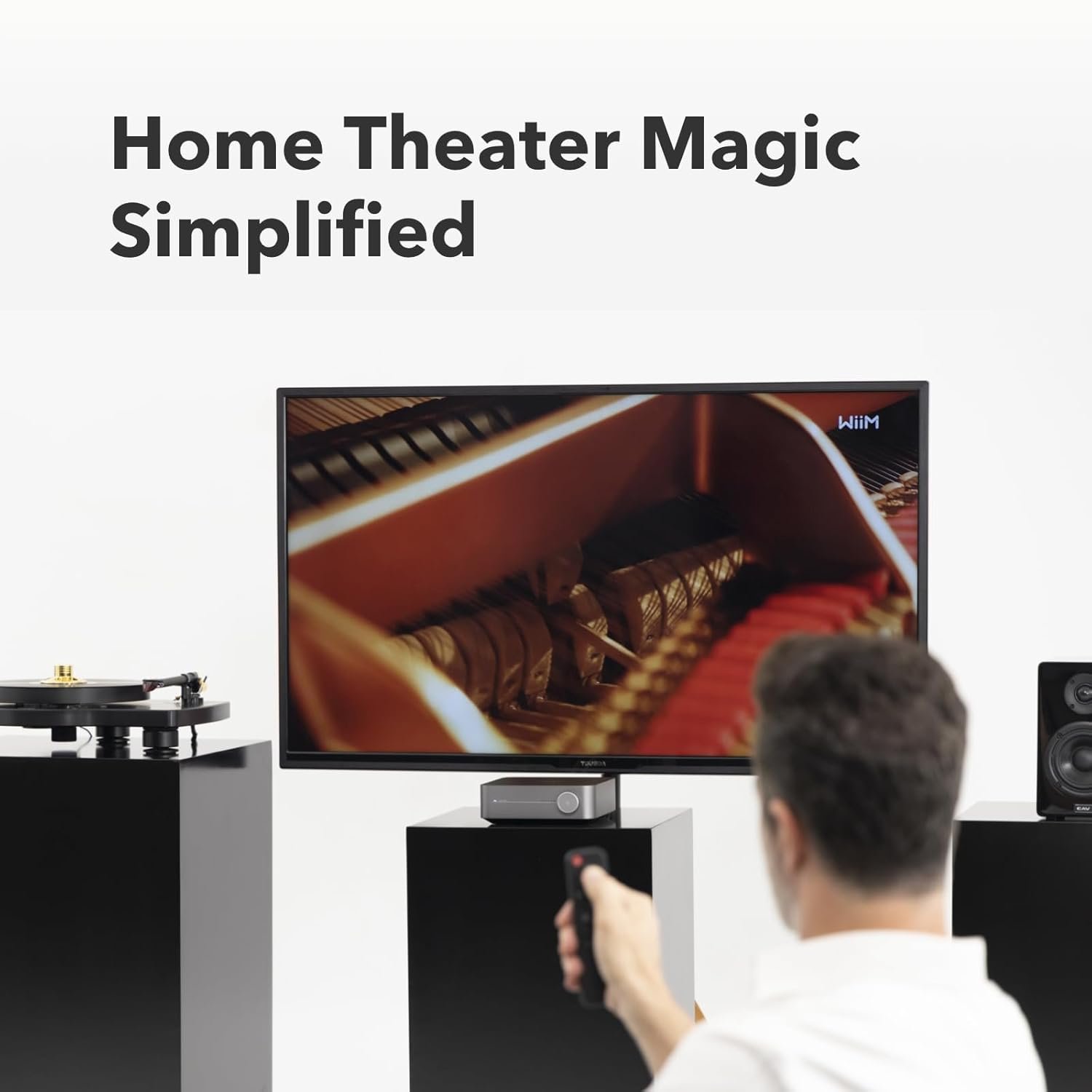 WiiM Amp: Multiroom Streaming Amplifier | Compatible with AirPlay, Google Cast, Alexa | HDMI, Voice Control | Stream from Spotify, Amazon Music, Tidal & More | Space Gray - Image 5