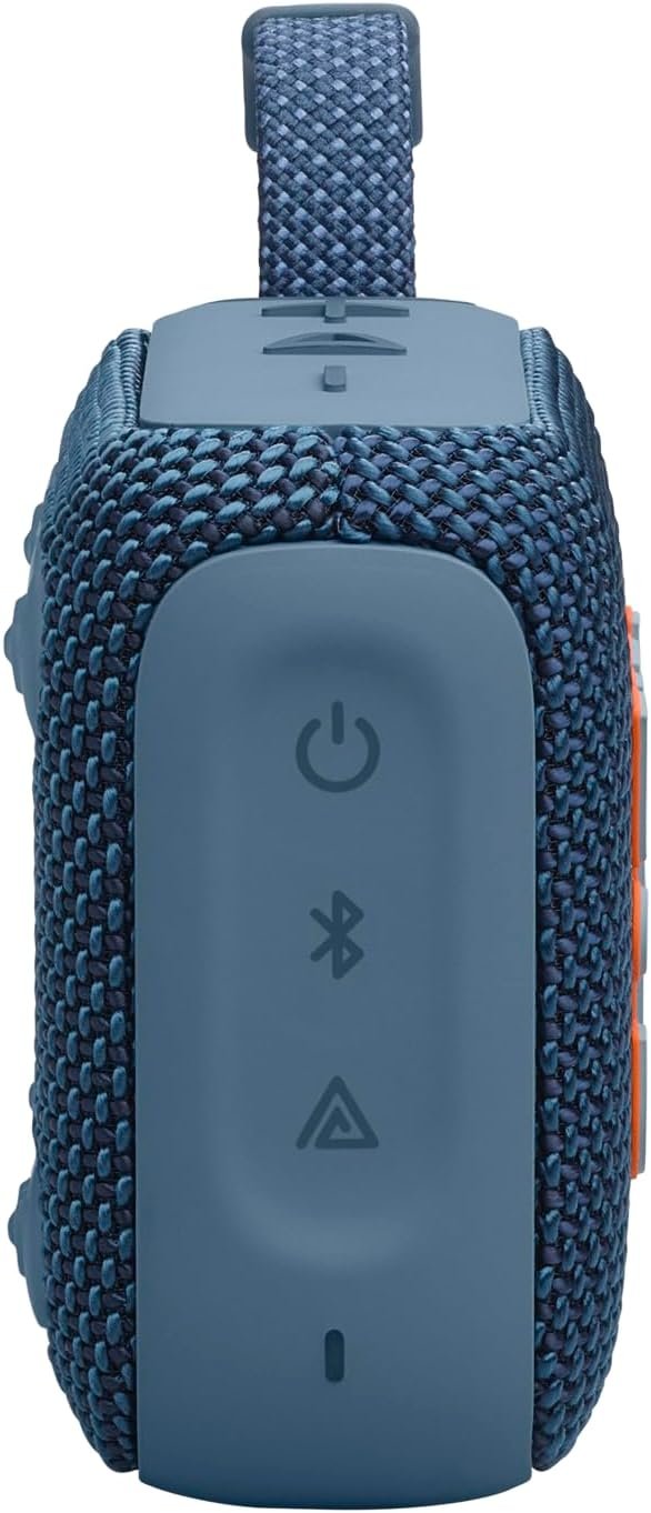 JBL Go 4 - Ultra-Portable, Waterproof and Dustproof Bluetooth Speaker, Big JBL Pro Sound with Punchy bass, 7-Hour Built-in Battery, Made in Part with Recycled Materials (Blue) - Image 4