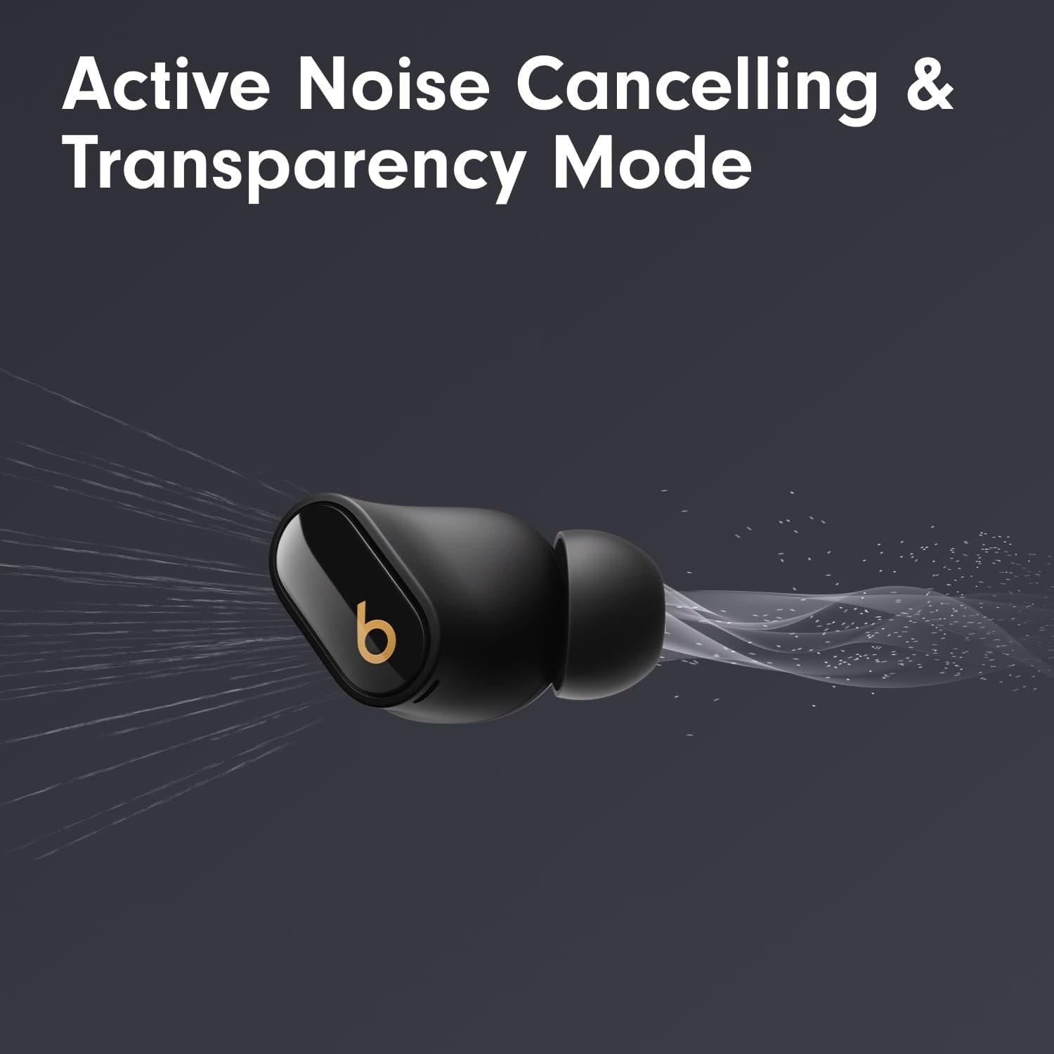 Beats Studio Buds + | True Wireless Noise Cancelling Earbuds, Enhanced Apple & Android Compatibility, Built-in Microphone, Sweat Resistant Bluetooth Headphones, Spatial Audio - Black/Gold - Image 2