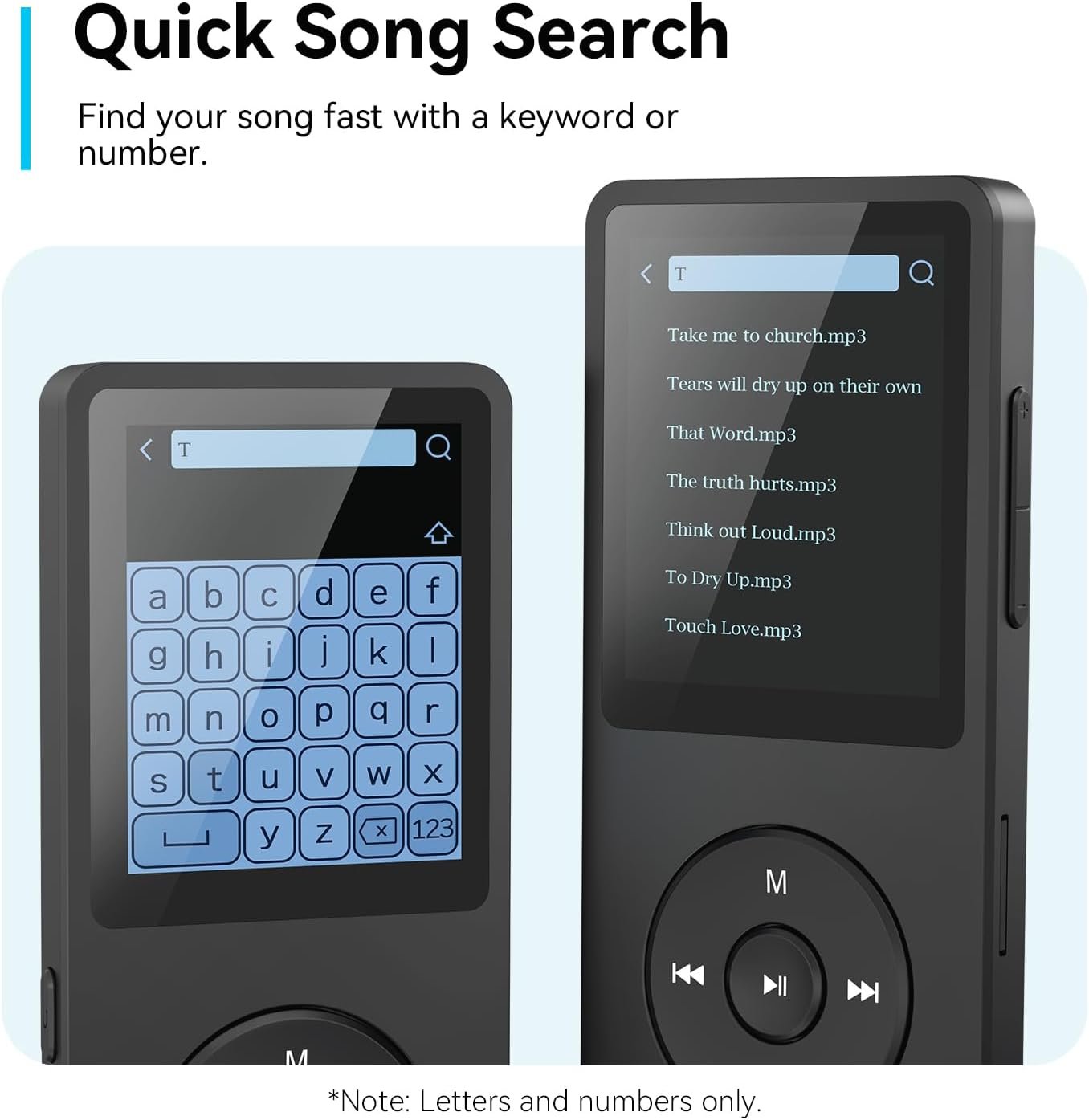 AGPTEK A02 MP3 Player with Bluetooth 5.3, 1.8 inch Screen Portable Music Player with Speaker, FM Radio, Voice Recorder, Supports Expanded Up to 128GB(Black, 32GB) - Image 7