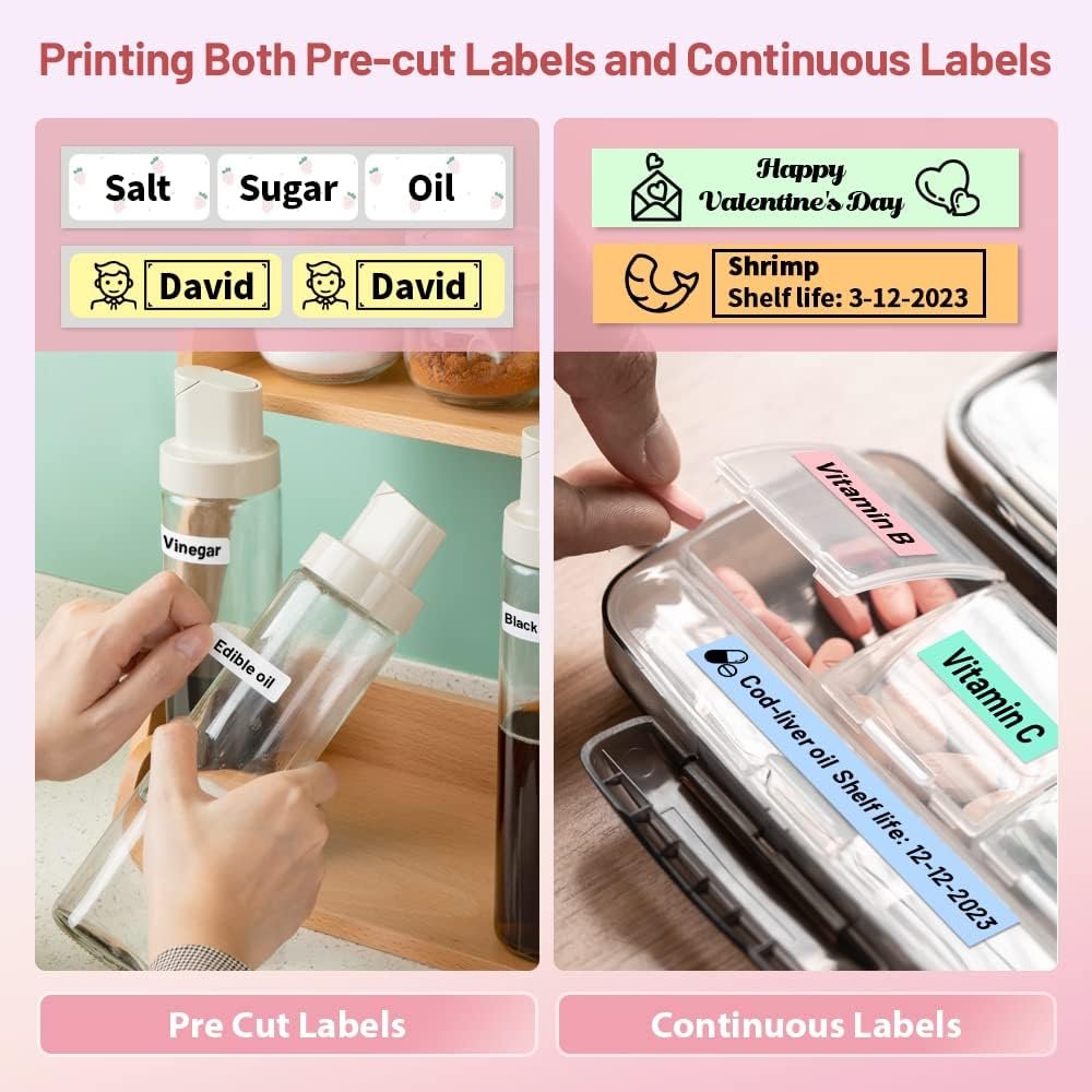 Phomemo Label Maker, D30 Label Maker Machine with Tape, Mini Bluetooth Label Makers, Small Portable Thermal Label Printer, Sticker Maker for Home Kitchen School Classroom Teacher Office Supplies - Image 9