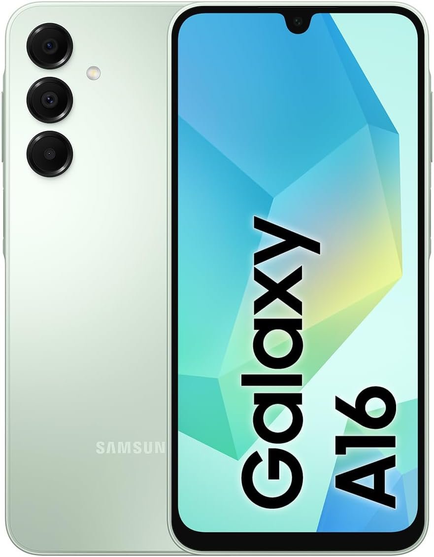 SAMSUNG Galaxy A16 4G LTE (128GB + 4GB) International Model SM-A165F/DS Factory Unlocked 6.7" Dual Sim 50MP Dual Cam (Case Bundle) (Light Green)