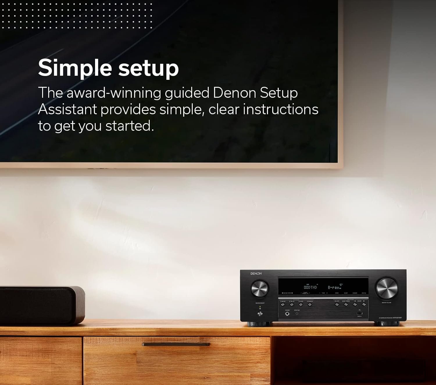 Denon AVR-S570BT AV Receiver 5.2 Channel 8K Ultra HD Audio & Video, Stereo Receivers, Denon AVR Wireless Streaming Bluetooth, (4) 8K HDMI Inputs, eARC, HD Setup Assistant - Image 5