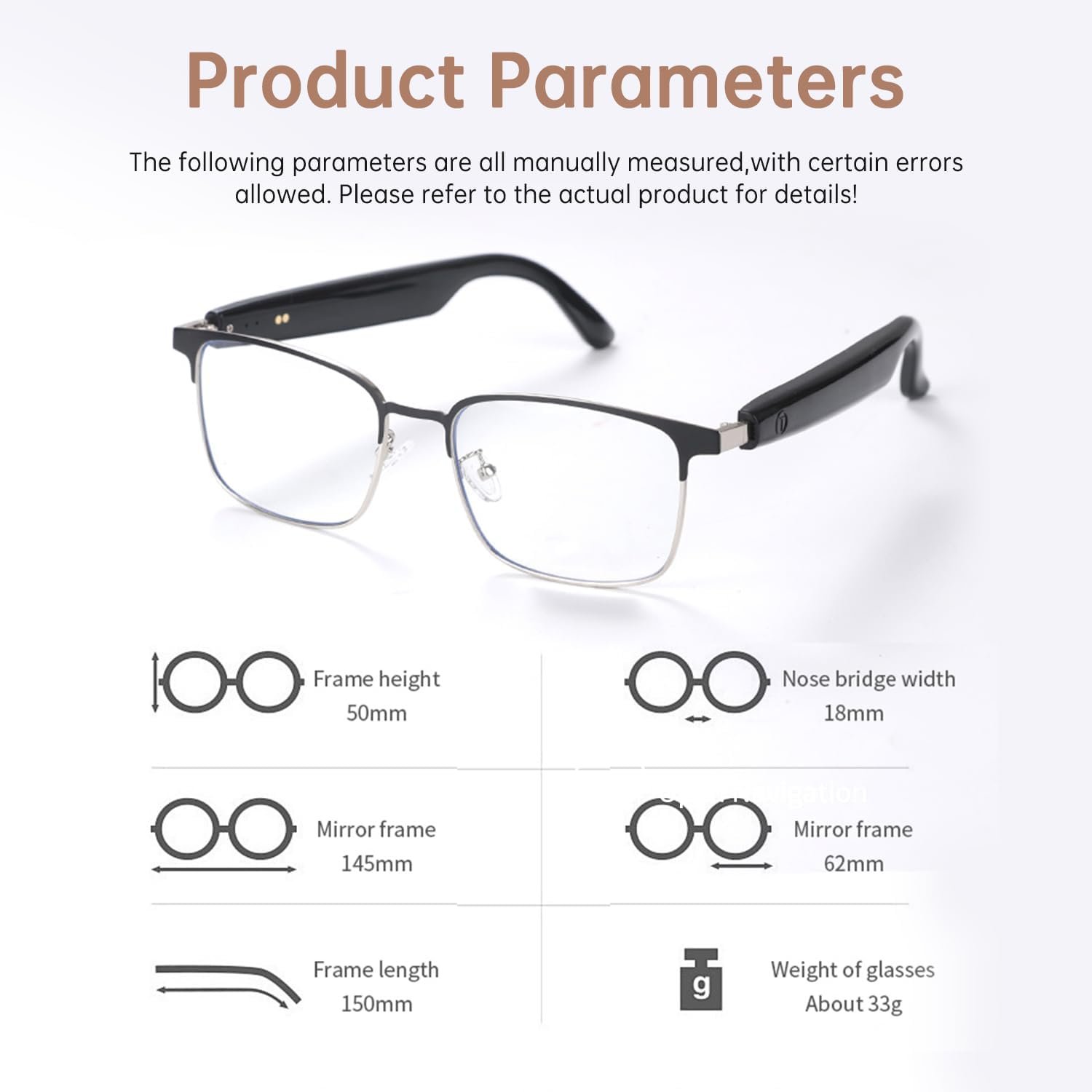 AI Translator Smart Glasses for Men Women, Bluetooth Audio Sunglasses with Photochromic Lenses, Photo Translation, No Subscription, Real-Time Translation(160+Languages) for Travel Business (Gold) - Image 7