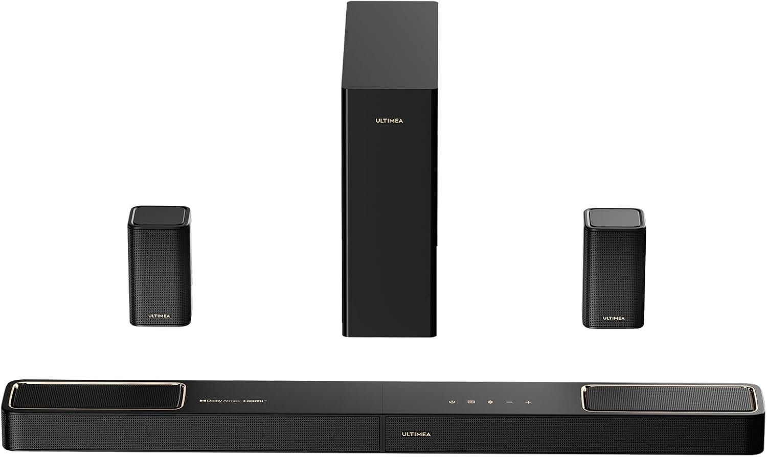 ULTIMEA 5.1.2ch Surround Sound System for TV with Dolby Atmos, Sound Bar for Smart TV with 2 Surround Speakers, Soundbar for Home Theater, Bluetooth® 5.4, HDMI eARC, Skywave F40 (2026 New Model)