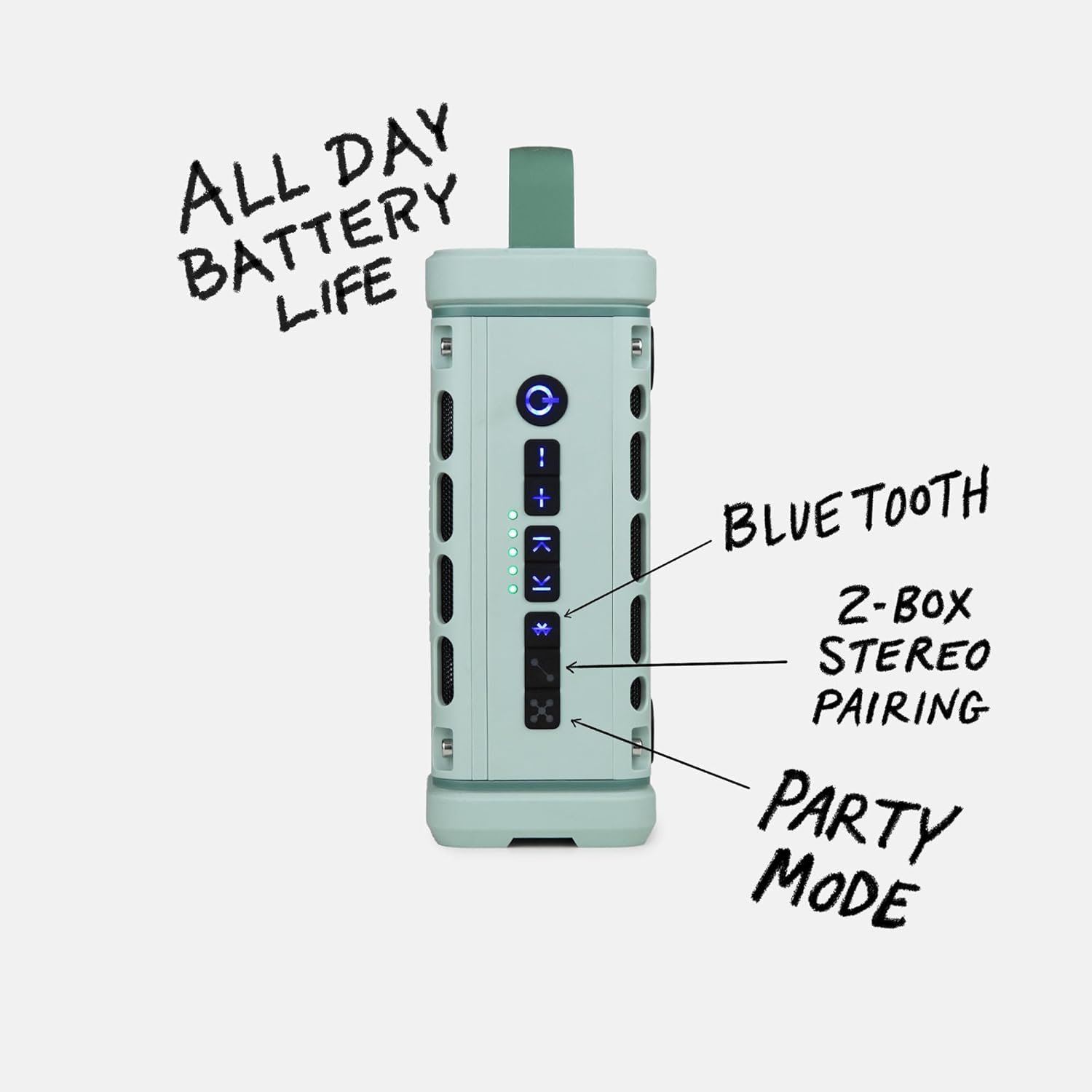Turtlebox Ranger: Loud! Outdoor Portable Bluetooth 5.4 Speaker | Rugged, Waterproof, Ultra-Portable | Plays to 105db, Deep Bass, Shockproof, Unlimited Pairing for Full Stereo Experience, River Rock - Image 3