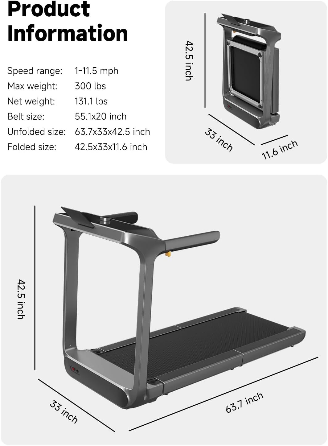 WALKINGPAD X Series Folding Treadmills for Home, Smart Vertical Fold, LED Display, No Assembly - Image 6