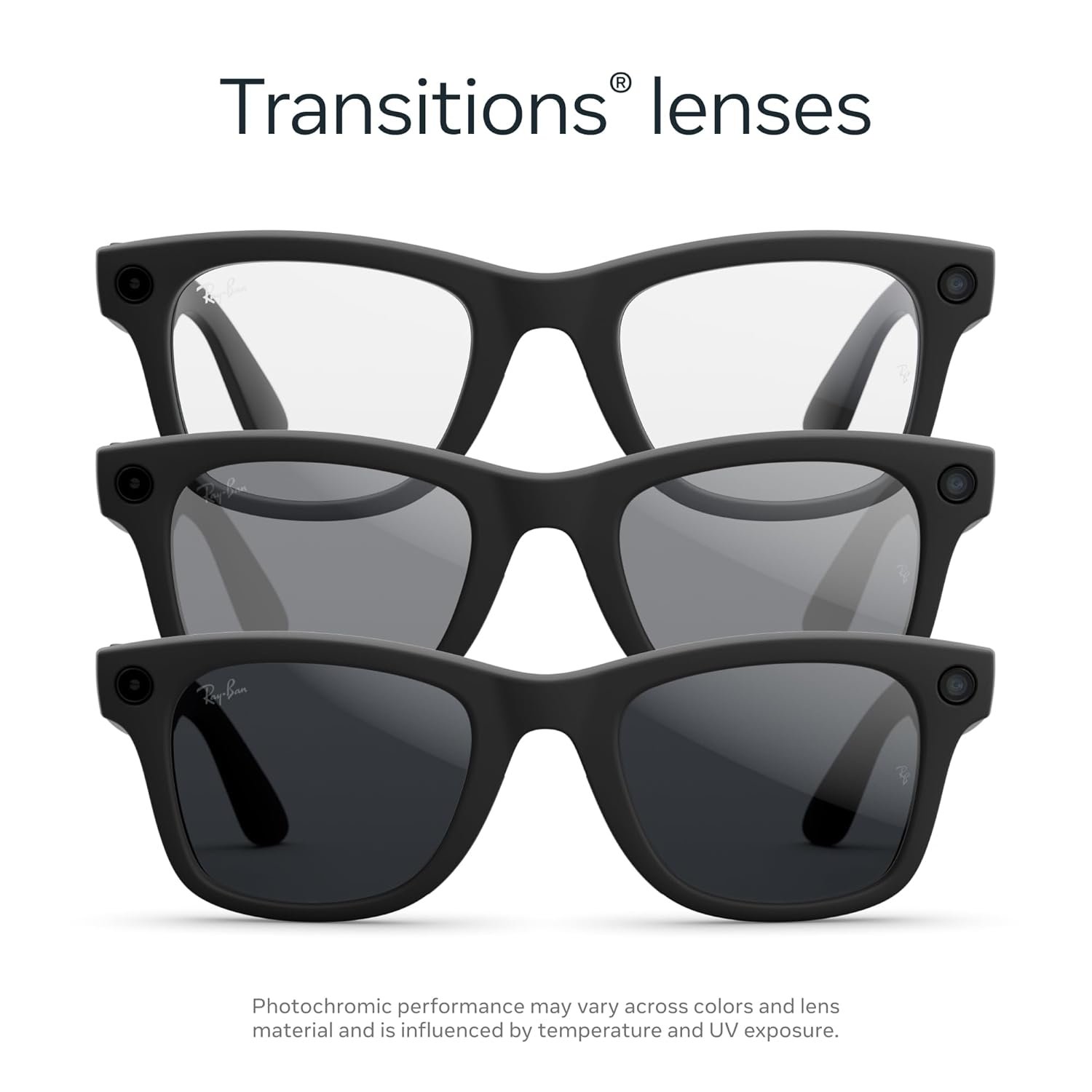 Ray-Ban Meta (Gen 2), Wayfarer, Matte Black | Smart AI Glasses for Men, Women — 2x Battery Life — 3K Ultra HD Resolution — 12 MP Ultra-Wide Camera, Audio, Video — Transitions® Grey Lenses - Image 5