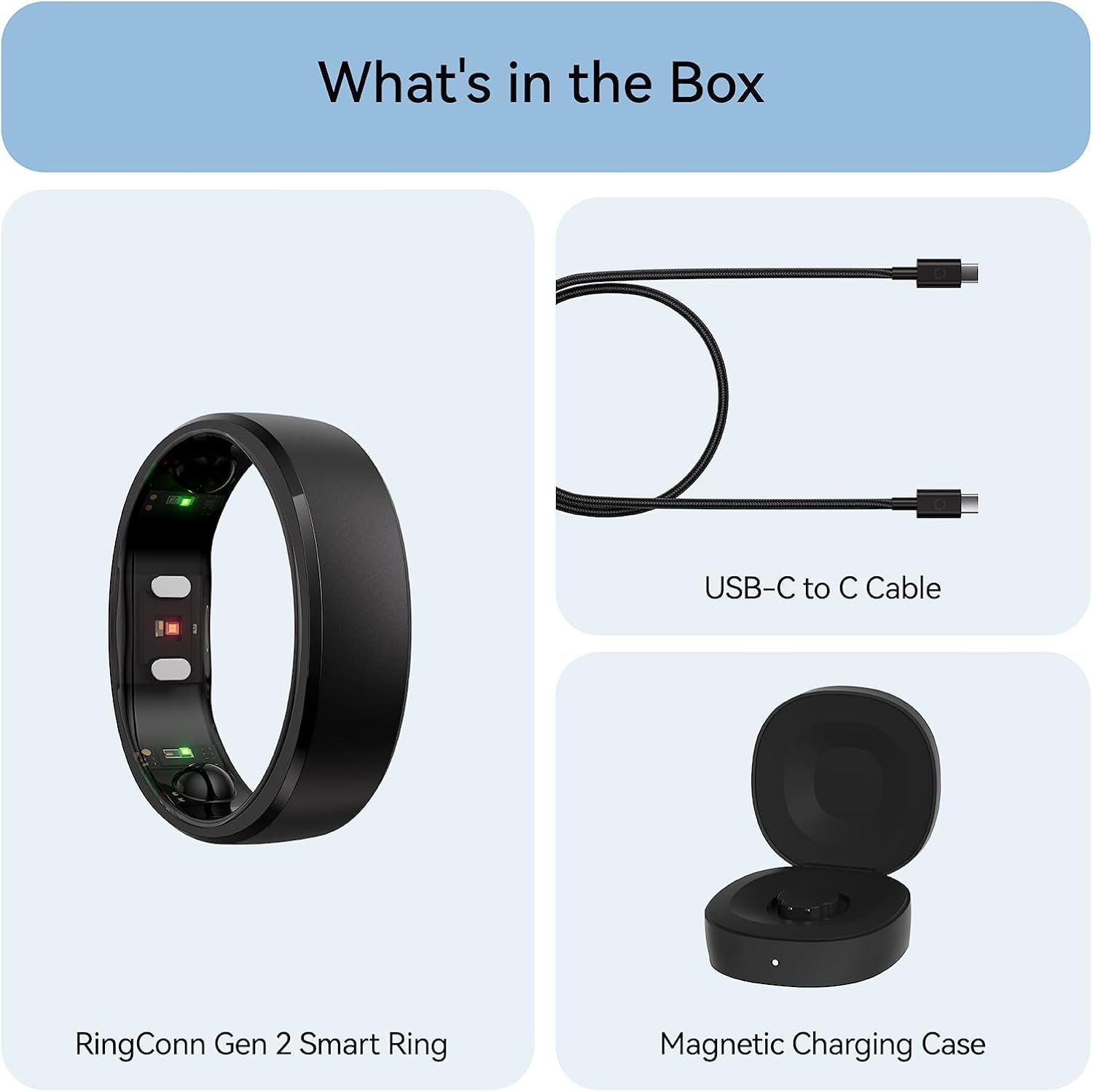 RingConn Gen 2, World’s First Smart Ring with Sleep Apnea Monitoring, No APP Subscription, 12-Day Battery Life, Stress/Heart Rate/Women's Health Tracker, Android & iOS Compatible (Black, Size 8) - Image 8