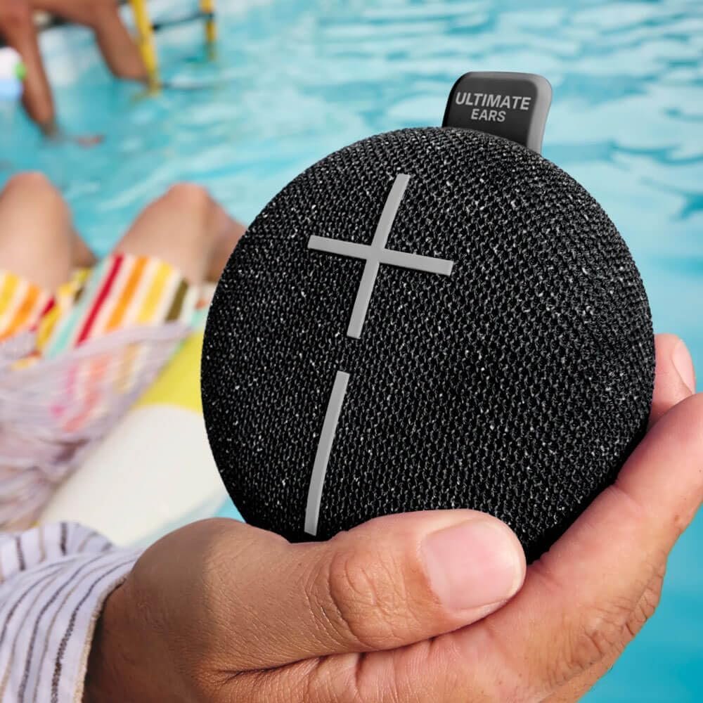 Ultimate Ears MINIROLL Ultra-Portable Waterproof Bluetooth Speaker, Big Bass, IP67 Dustproof, 131 ft (40 m) Range - Gentle Black - Image 2