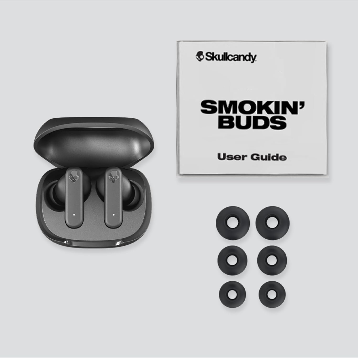 Skullcandy Smokin’ Buds Wireless Earbuds, Bluetooth Headphones, Noise Isolating Fit, Up to 20 Hours Battery, IPX4 Sweat and Water Resistant, Microphone for iPhone Android - True Black - Image 9