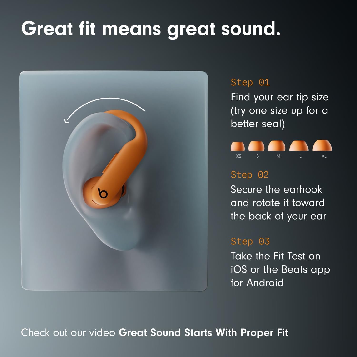 Beats Powerbeats Pro 2 - Wireless Noise Cancelling Workout Earbuds with Secure- Fit Earhooks, Up to 45-Hour Battery with Charging Case, Sweat & Water Resistant, Heart Rate Monitoring - Jet Black - Image 3