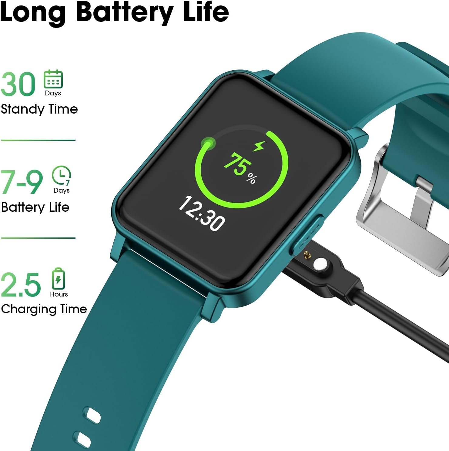 Fitness Tracker, Fitness Watch with Blood Oxygen, Heart Rate Monitor, Steps Calories Counter, Sleep Monitor, Pedometer IP68 Waterproof, Smart Watch for Android iPhones - Image 6