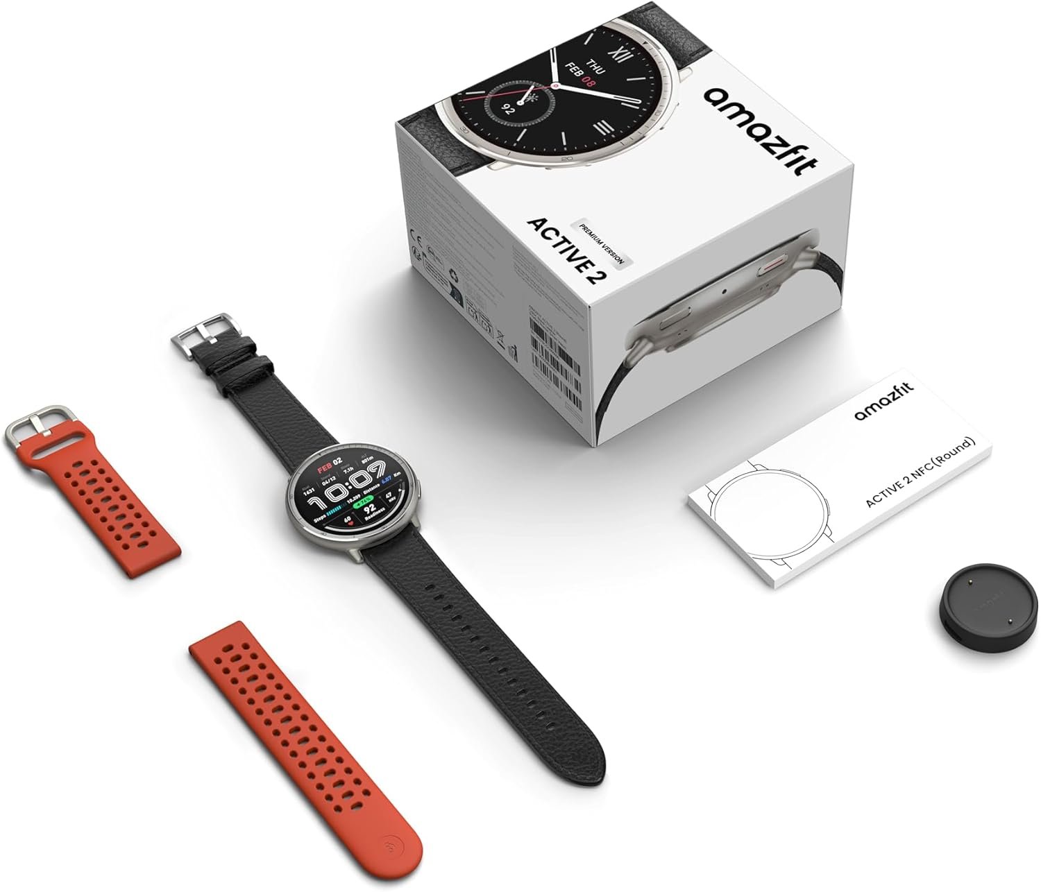 Amazfit Active 2 Premium Smart Watch Fitness Tracker (Round) for Android & iPhone, 10 Day Battery, Water Resistant, GPS Maps, Heart & Sleep Monitor, HYROX Mode, Sapphire Glass, Leather + Sport Strap - Image 7