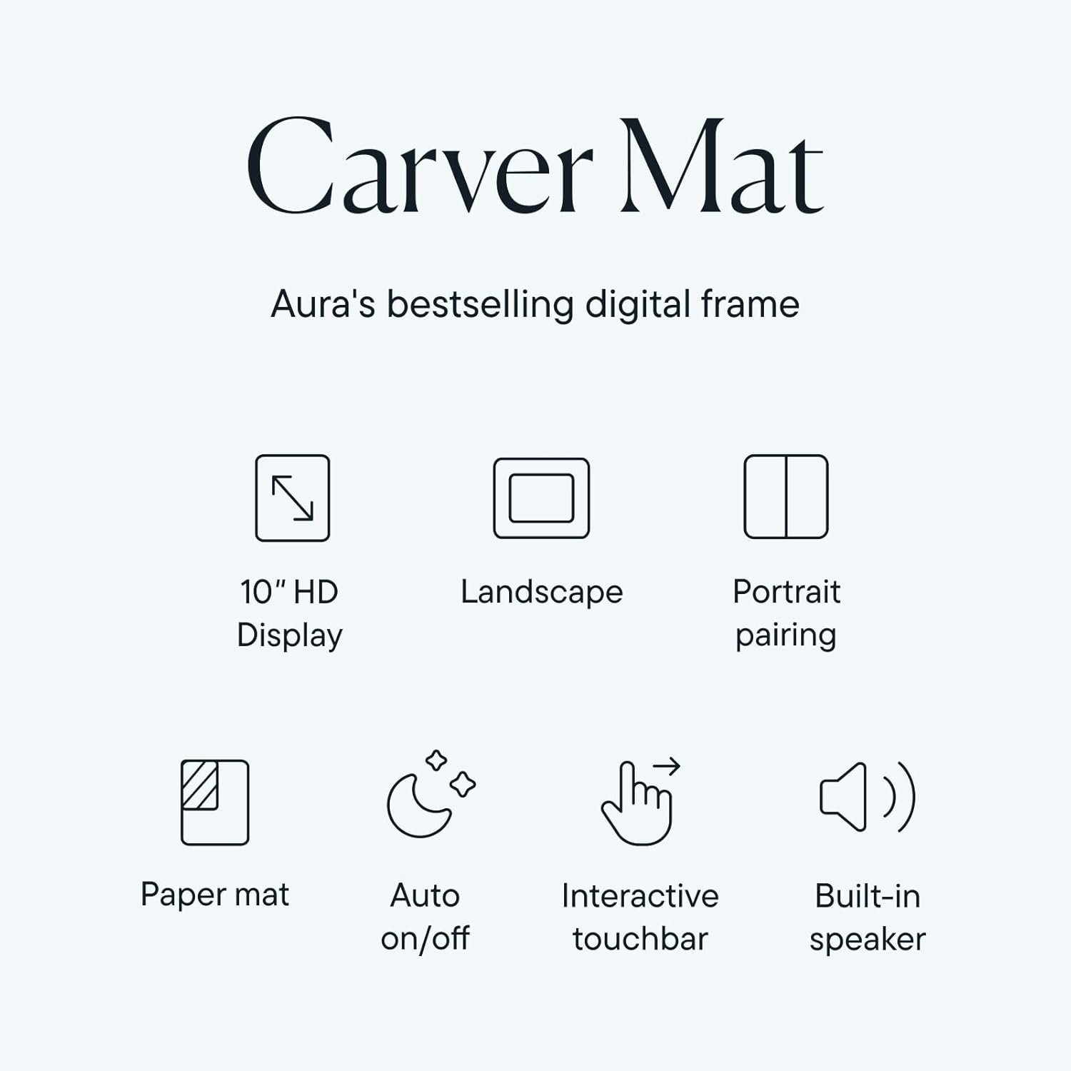 Aura Carver 10" WiFi Digital Picture Frame – Free Unlimited Cloud Storage – Send Photos from App – No Subscription – Auto On/Off – Gift for Parents & Grandparents - Image 2