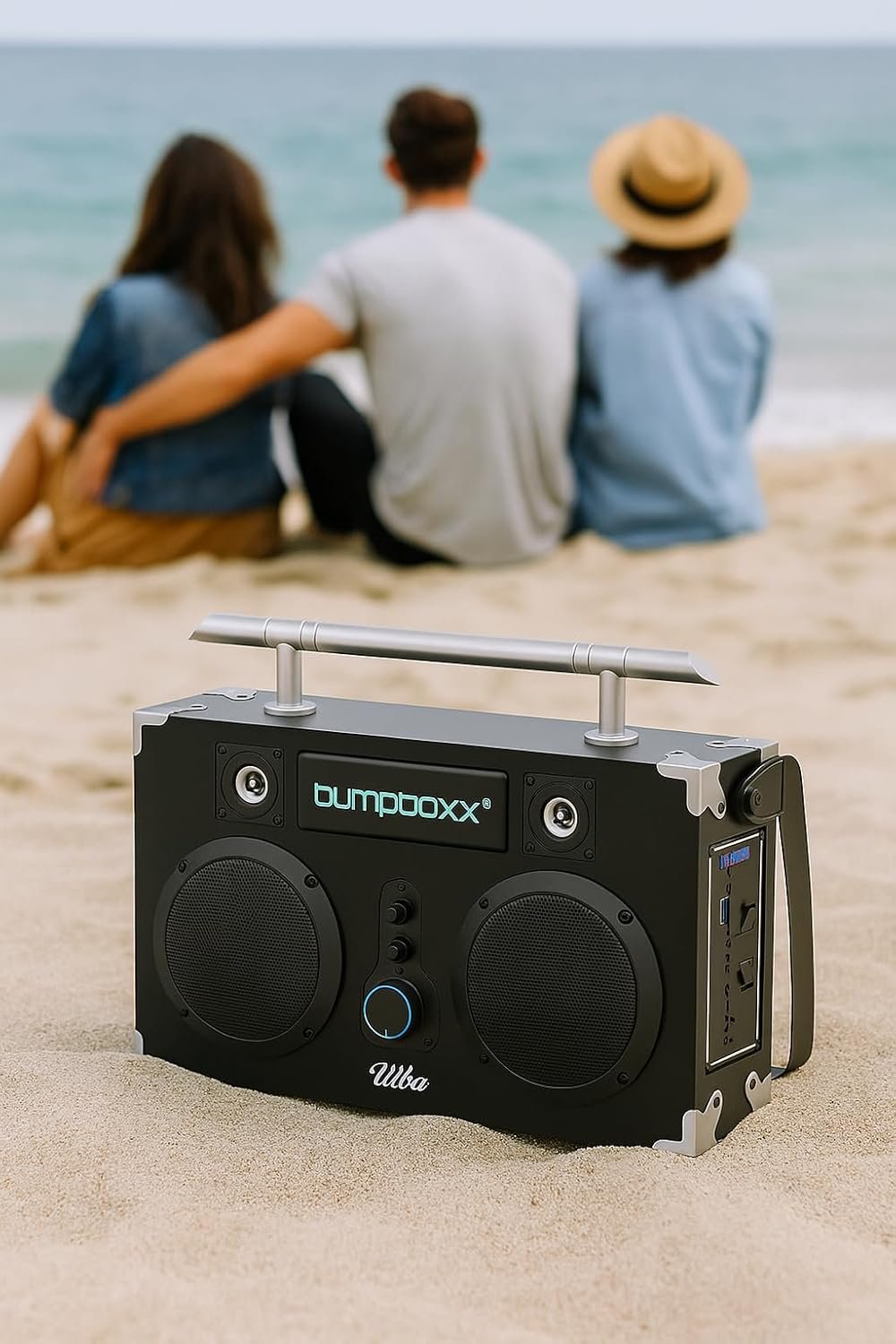 Bumpboxx Bluetooth Boombox Ultra Plus | Retro Boombox with Bluetooth Speaker | Includes Rechargeable Lithium Battery, Carrying Strap & Mic | Easy to Carry | NYC Graffiti - Image 5