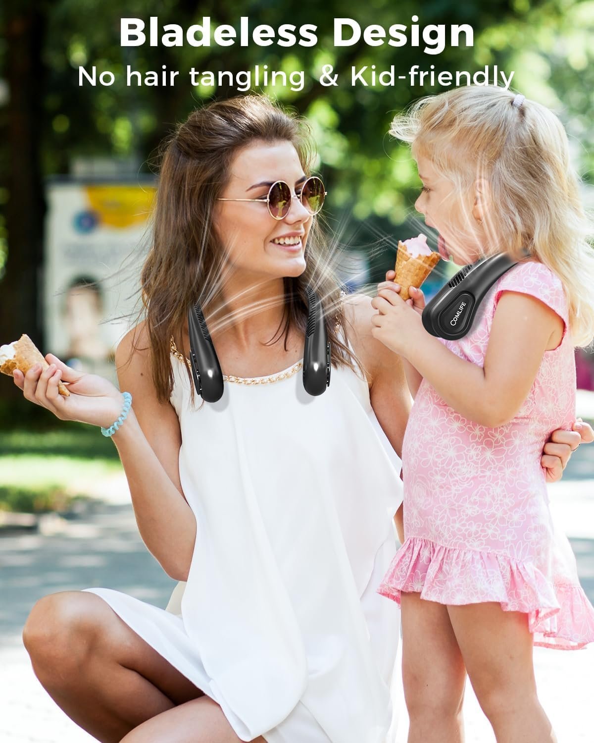 Portable Bladeless Neck Fan, Mothers Day Gifts for Mom Women Hot Flash, Birthday Gift for Men Dad Father Teacher, Wearable Cooling Fan Rechargeable for Camping Travel Beach Golf Cruise Essentials 2026 - Image 6