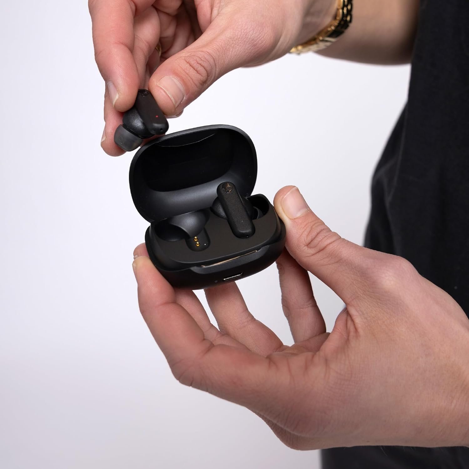 Skullcandy Smokin’ Buds Wireless Earbuds, Bluetooth Headphones, Noise Isolating Fit, Up to 20 Hours Battery, IPX4 Sweat and Water Resistant, Microphone for iPhone Android - True Black - Image 8