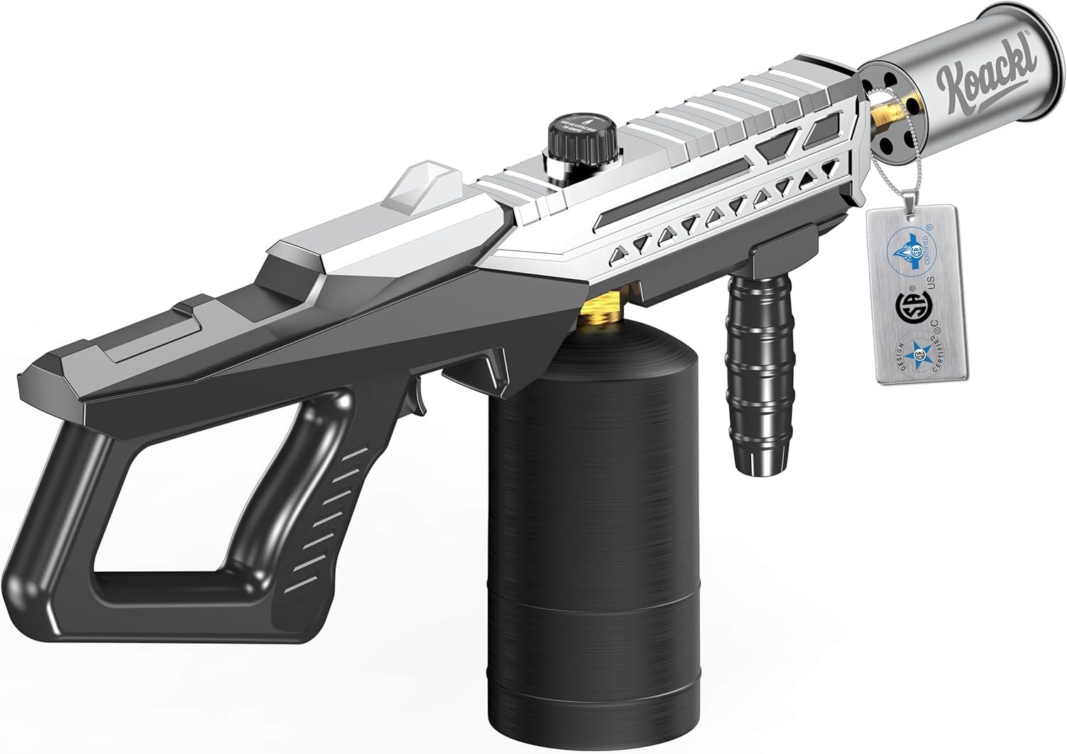 KOACKL Powerful Propane Torch Gun, Kitchen Torch with Adjustable Flame, Flamethrower Blow Torch Gun, Gas Welding Kits for BBQ, Searing Steak, Camping & Charcoal Torch Lighter(Tank Not Included)