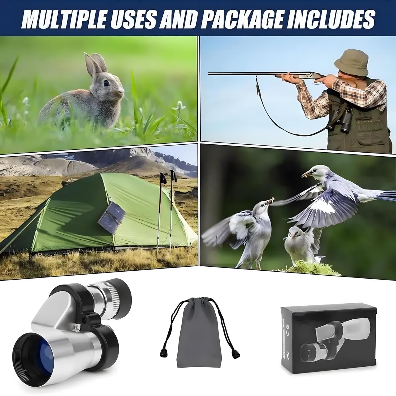 Monocular Compact Mini Telescope, Portable Handheld Mini Monocular for Adults, Tech Gadgets Perfect for Bird Watching, Fishing, Travel and Scenery. 10x20mm - Image 3